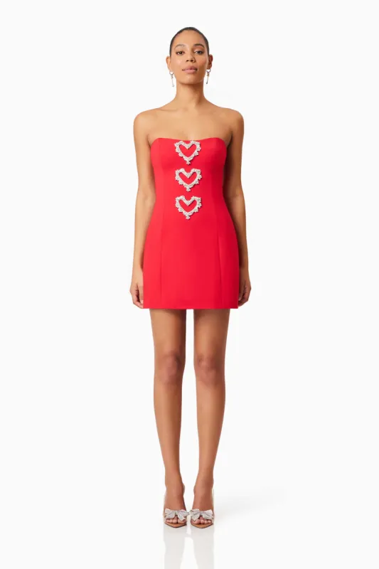 Cherie Party Dress In Red sold by Elliatt