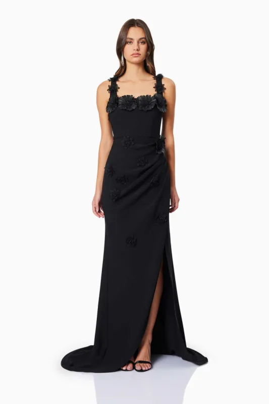 Charlotte Gown in Black sold by Elliatt