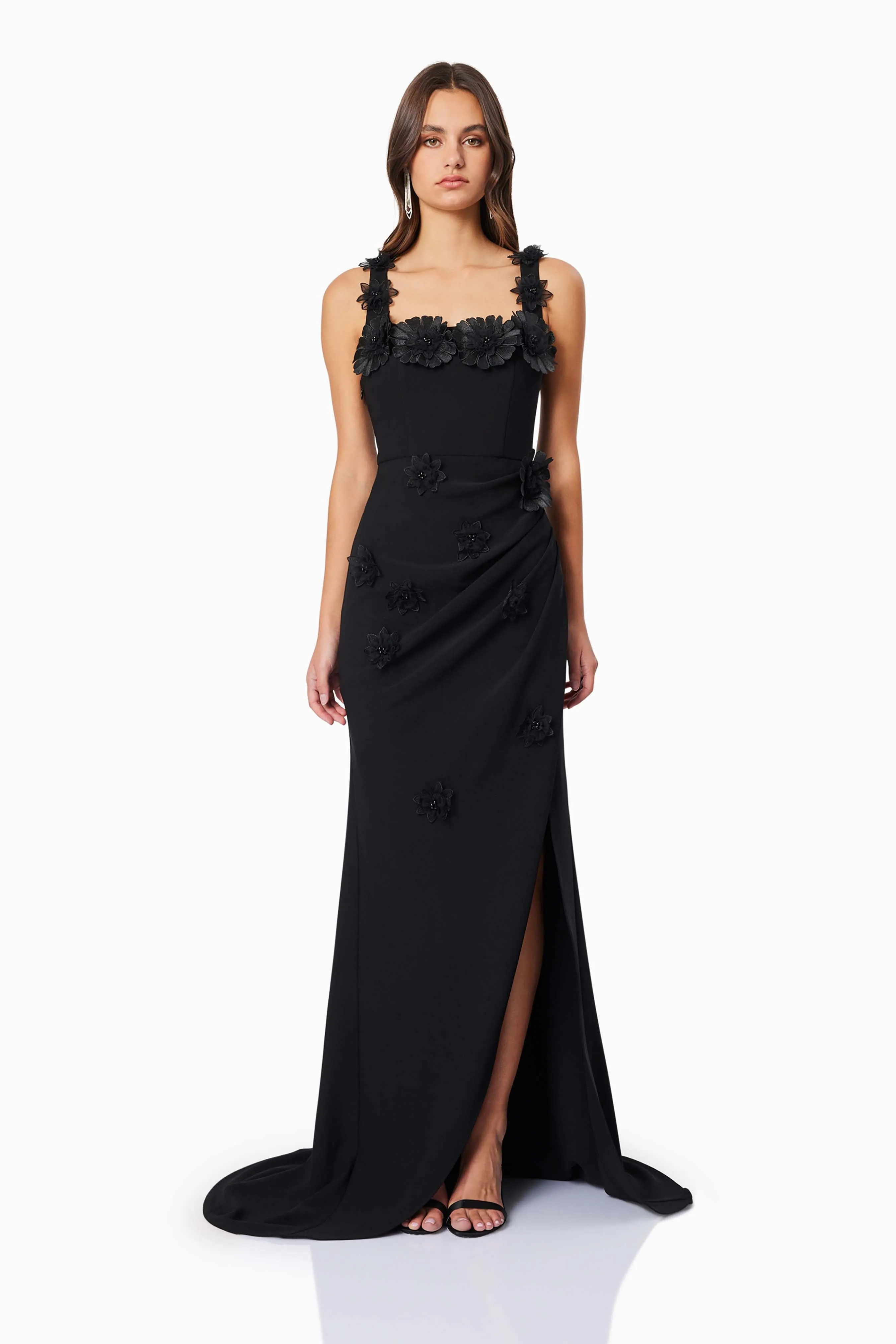 Charlotte Gown in Black sold by Elliatt