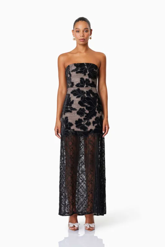 Zara Strapless Maxi to Mini Convertible Dress in Black sold by Elliatt
