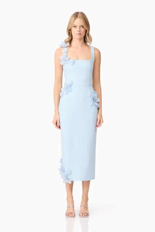 Chantelle 3D Midi Dress In Blue sold by Elliatt