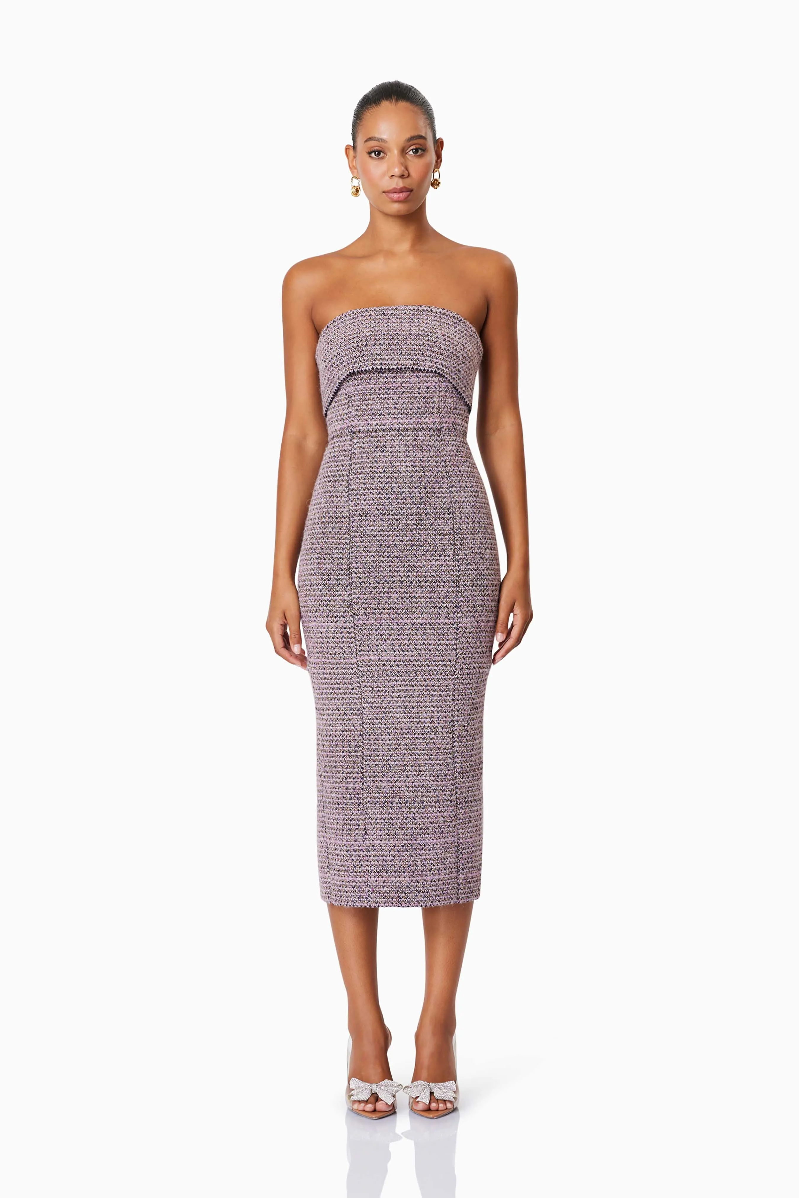 Magnolia Bodycon Midi Dress in Purple sold by Elliatt