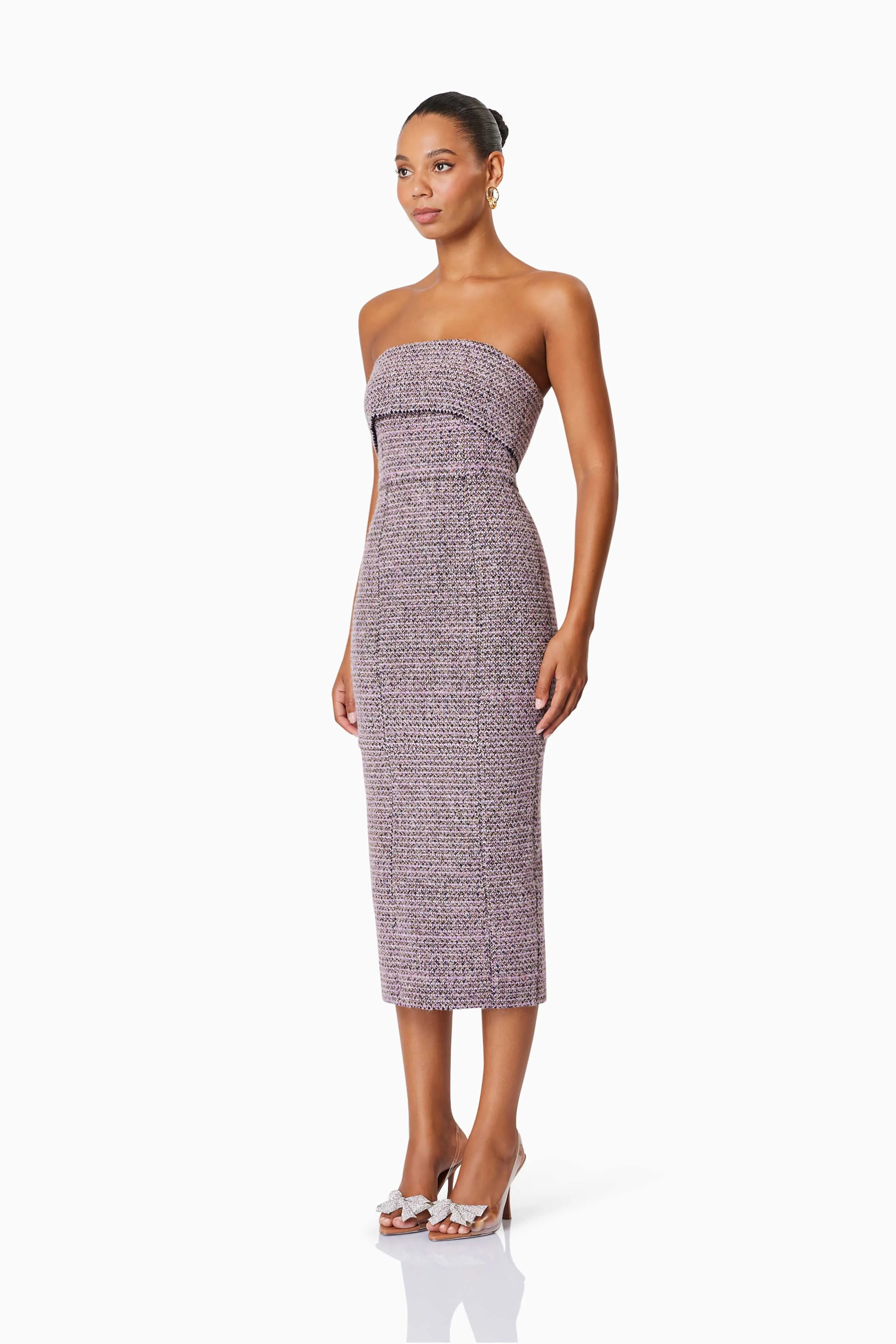 Magnolia Bodycon Midi Dress in Purple sold by Elliatt product image thumbnail 2
