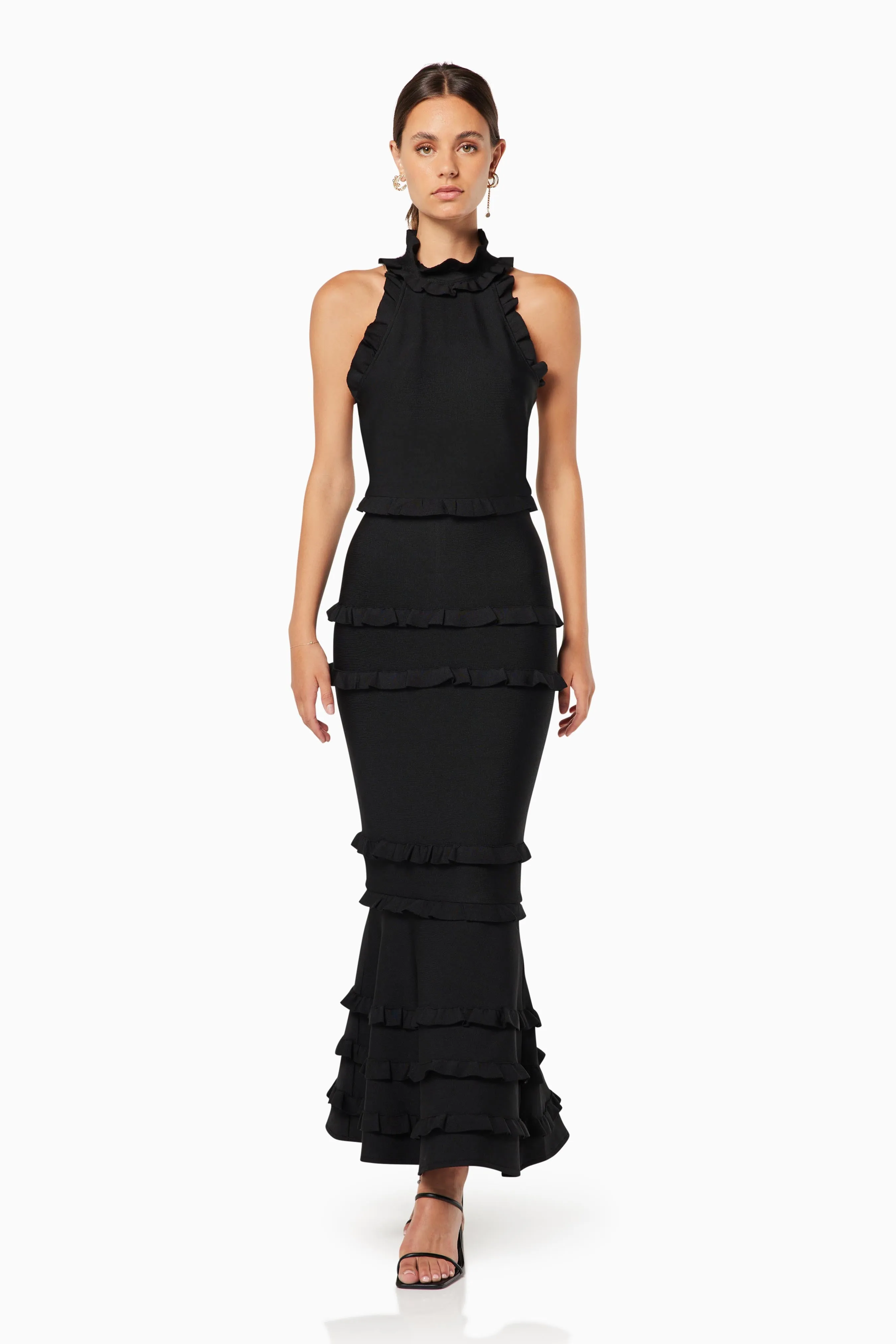 Theatrical Fitted Maxi Gown In Black sold by Elliatt product image thumbnail 3