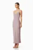 Kenna Cowl Neck Midi Dress In Beige sold by Elliatt