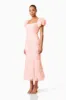 Rosella 3D Midi Dress in Pink sold by Elliatt