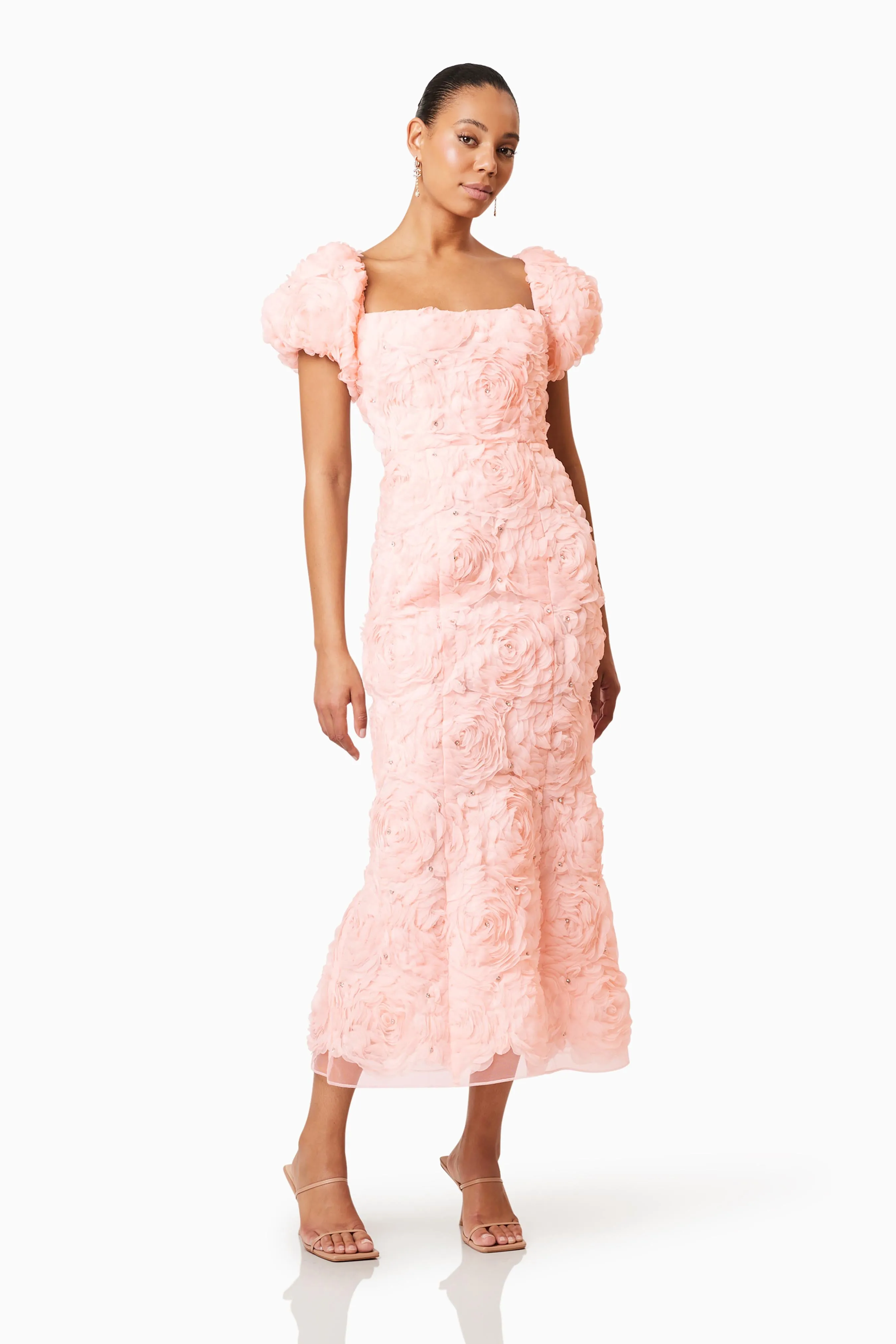 Rosella 3D Midi Dress in Pink sold by Elliatt product image thumbnail 3