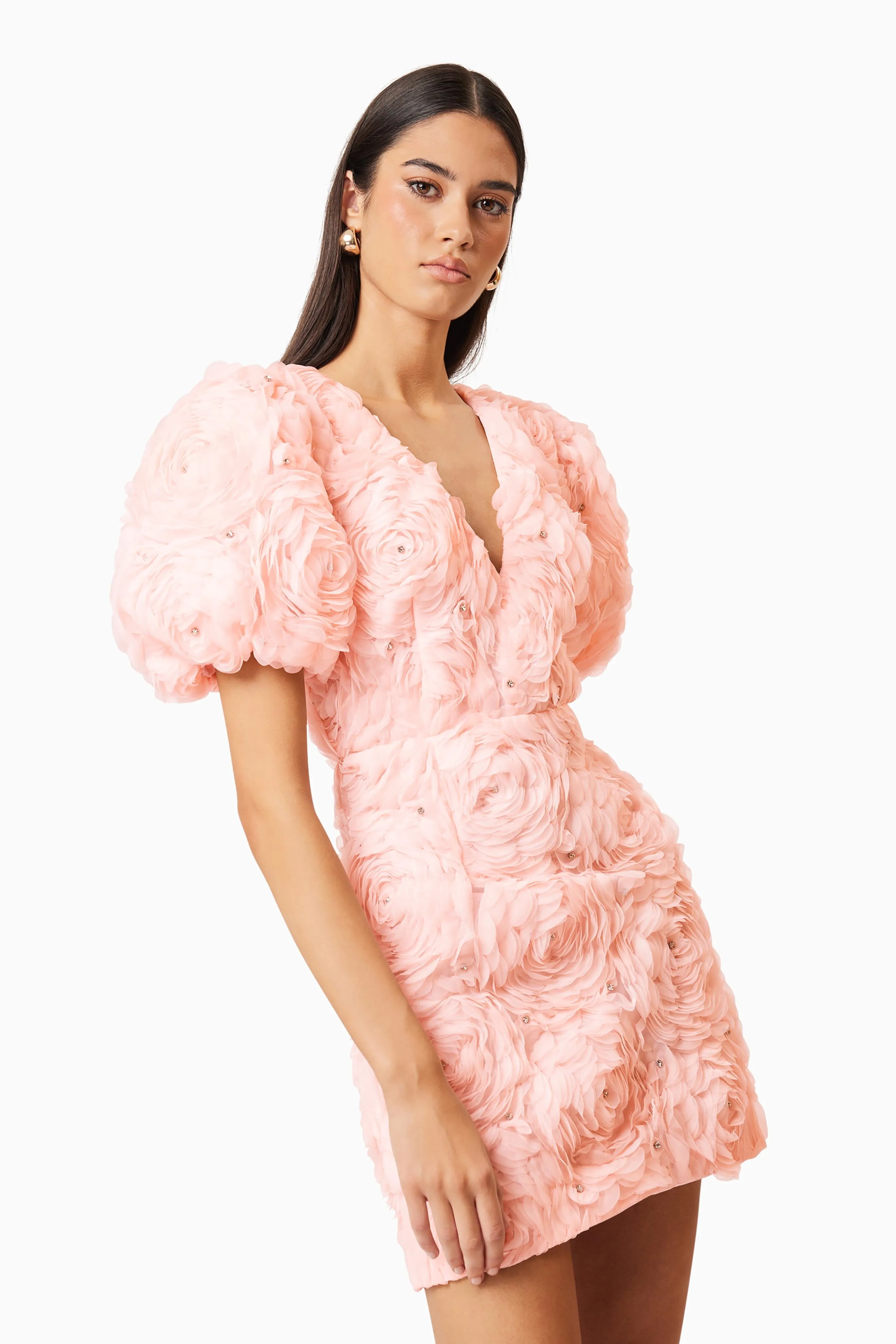 Rosella 3D Mini Dress In Pink sold by Elliatt product image thumbnail 5