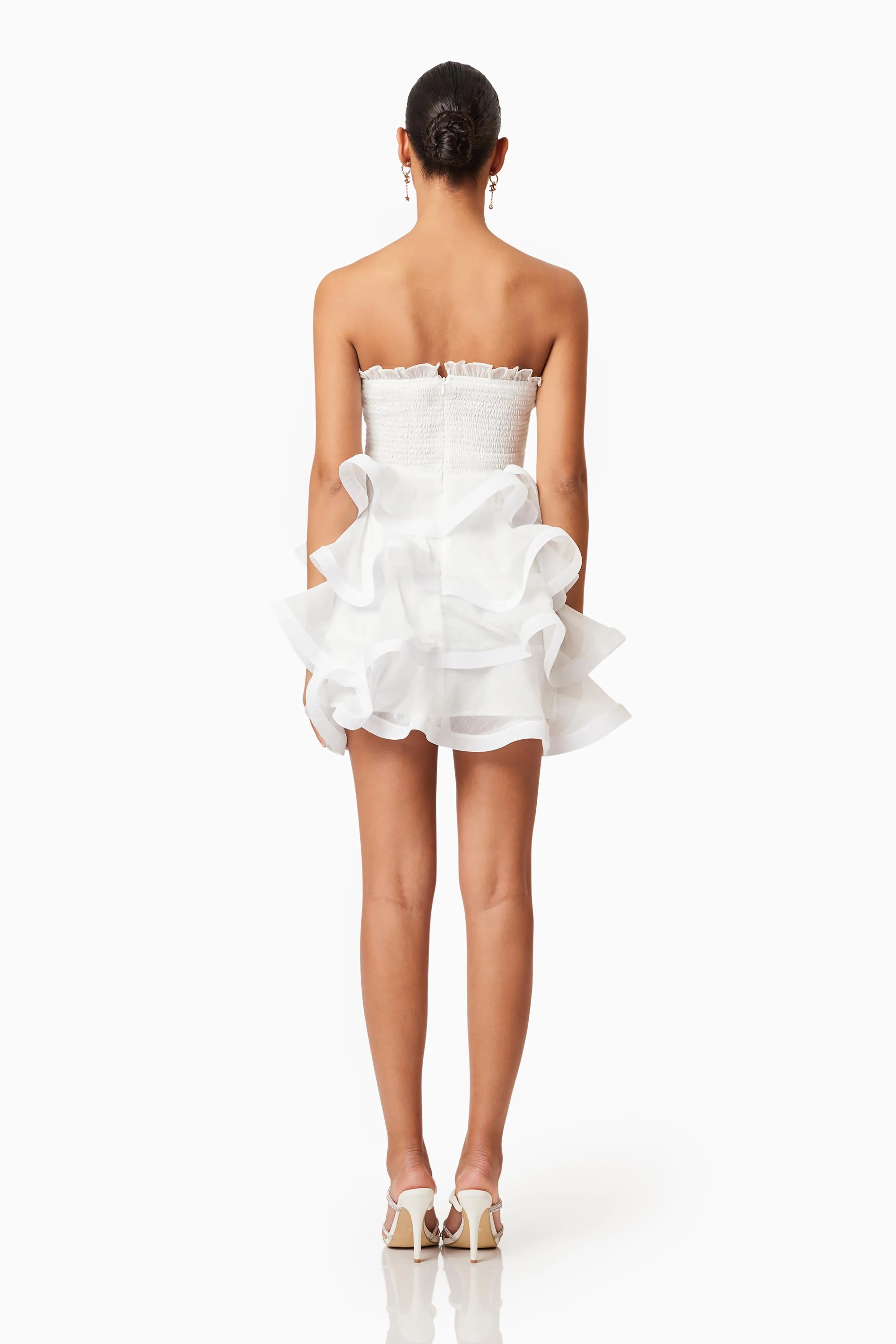 Louise Strapless Mini Dress In White sold by Elliatt product image thumbnail 4