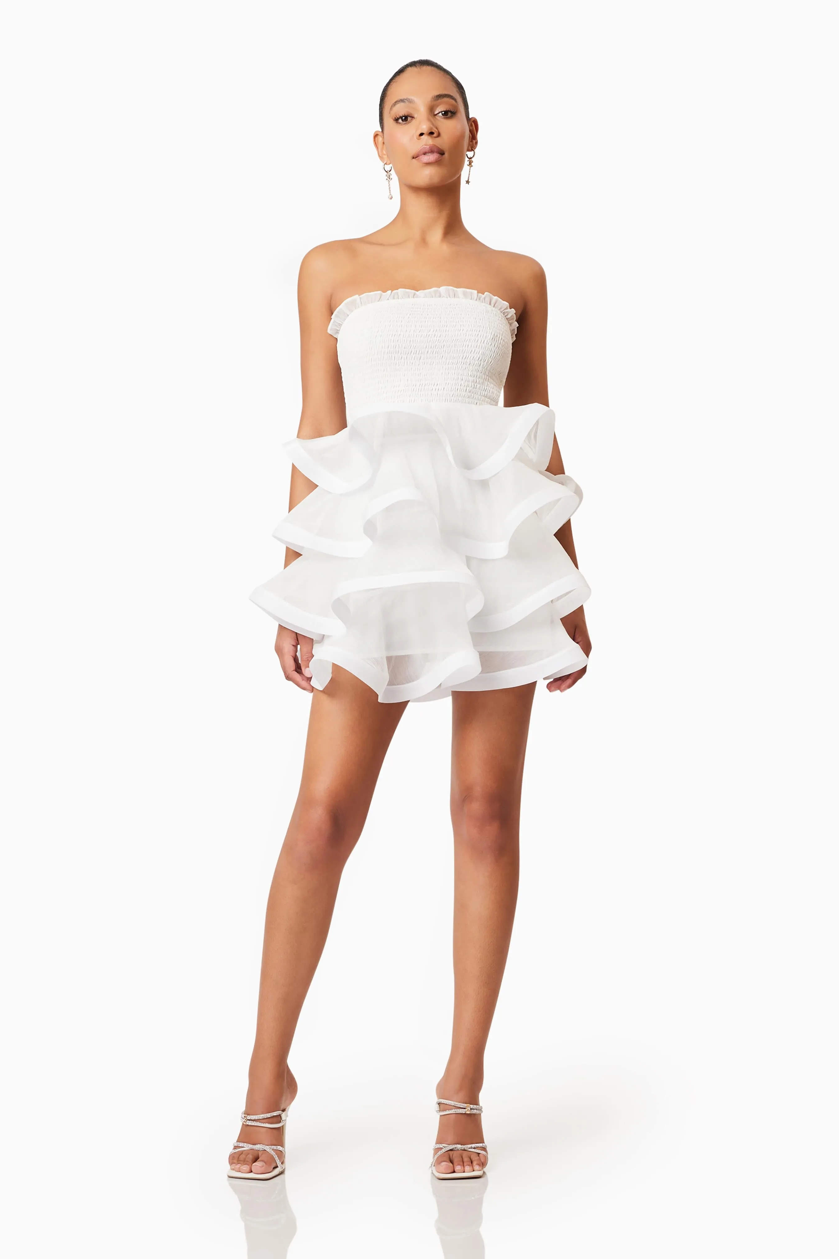 Louise Strapless Mini Dress In White sold by Elliatt product image thumbnail 3