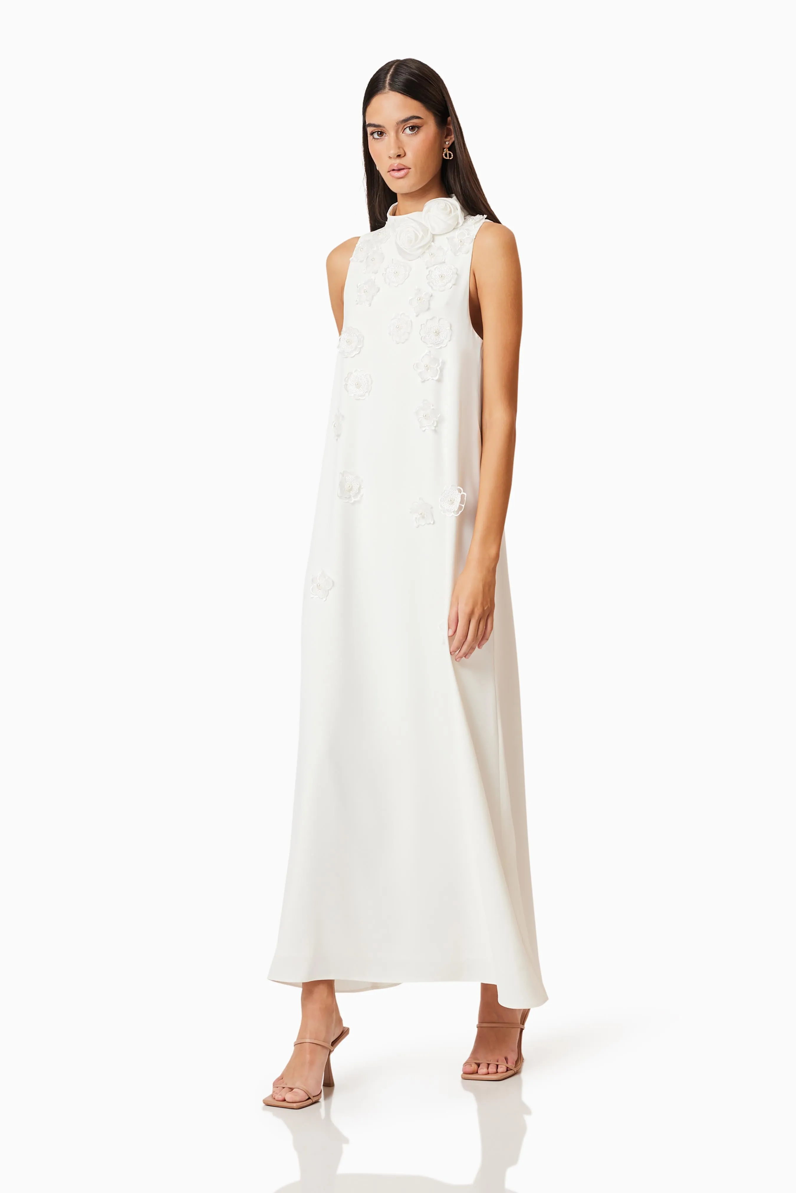 Lilydale 3D Maxi Dress In White sold by Elliatt product image thumbnail 3
