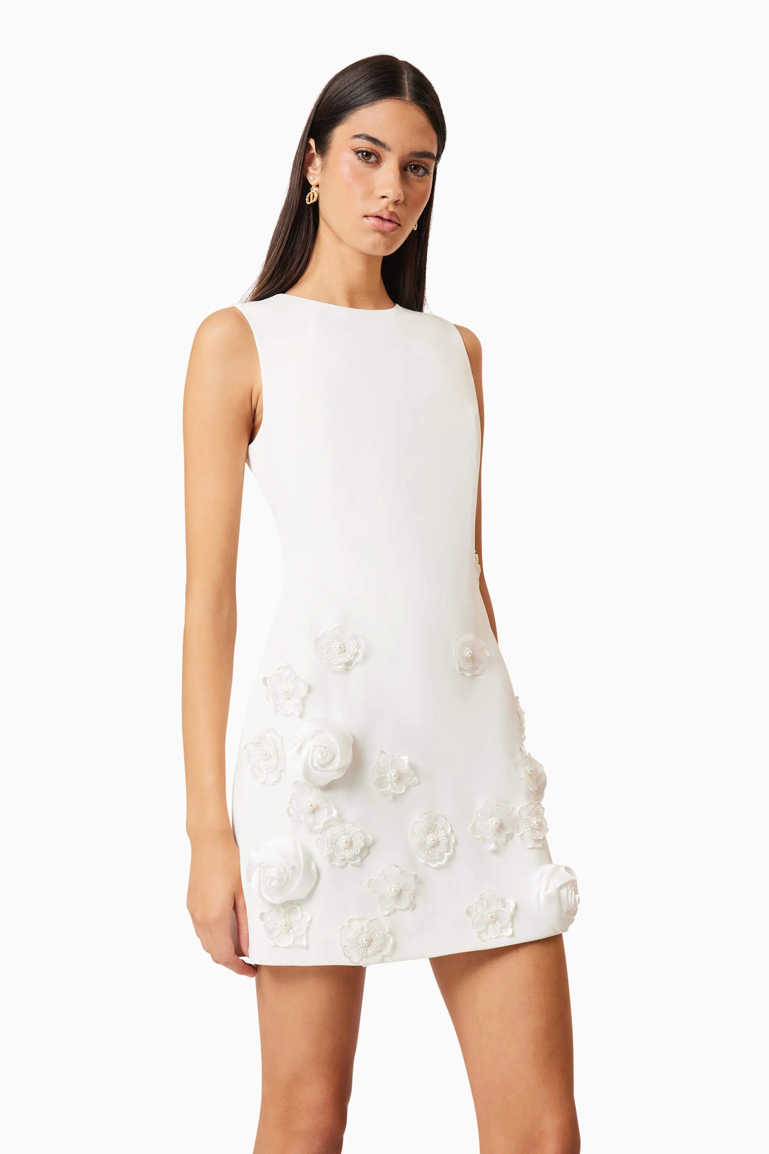 Lilydale Shift Mini Dress In White sold by Elliatt product image thumbnail 5