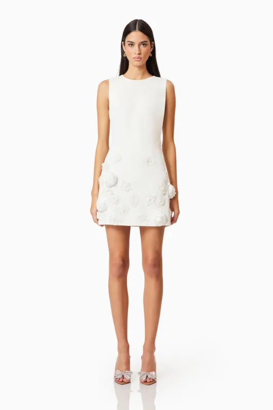 Lilydale Shift Mini Dress In White sold by Elliatt