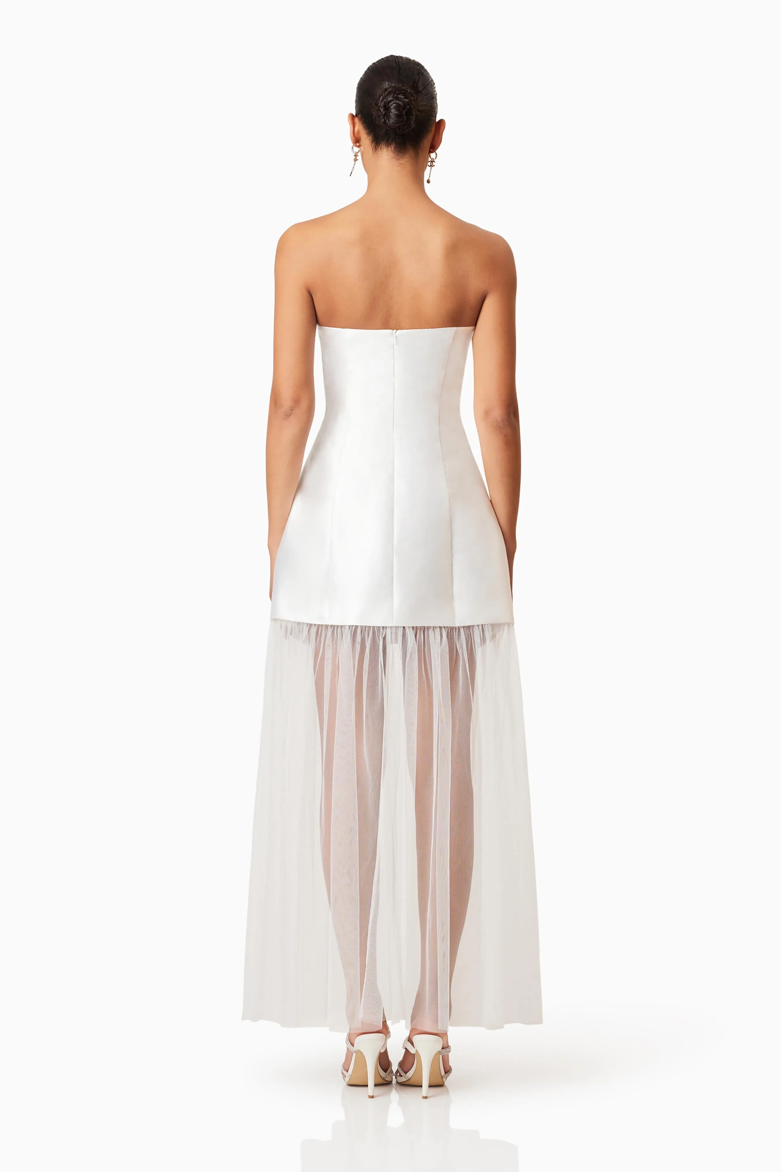Oleander Strapless Maxi Dress In White sold by Elliatt product image thumbnail 4