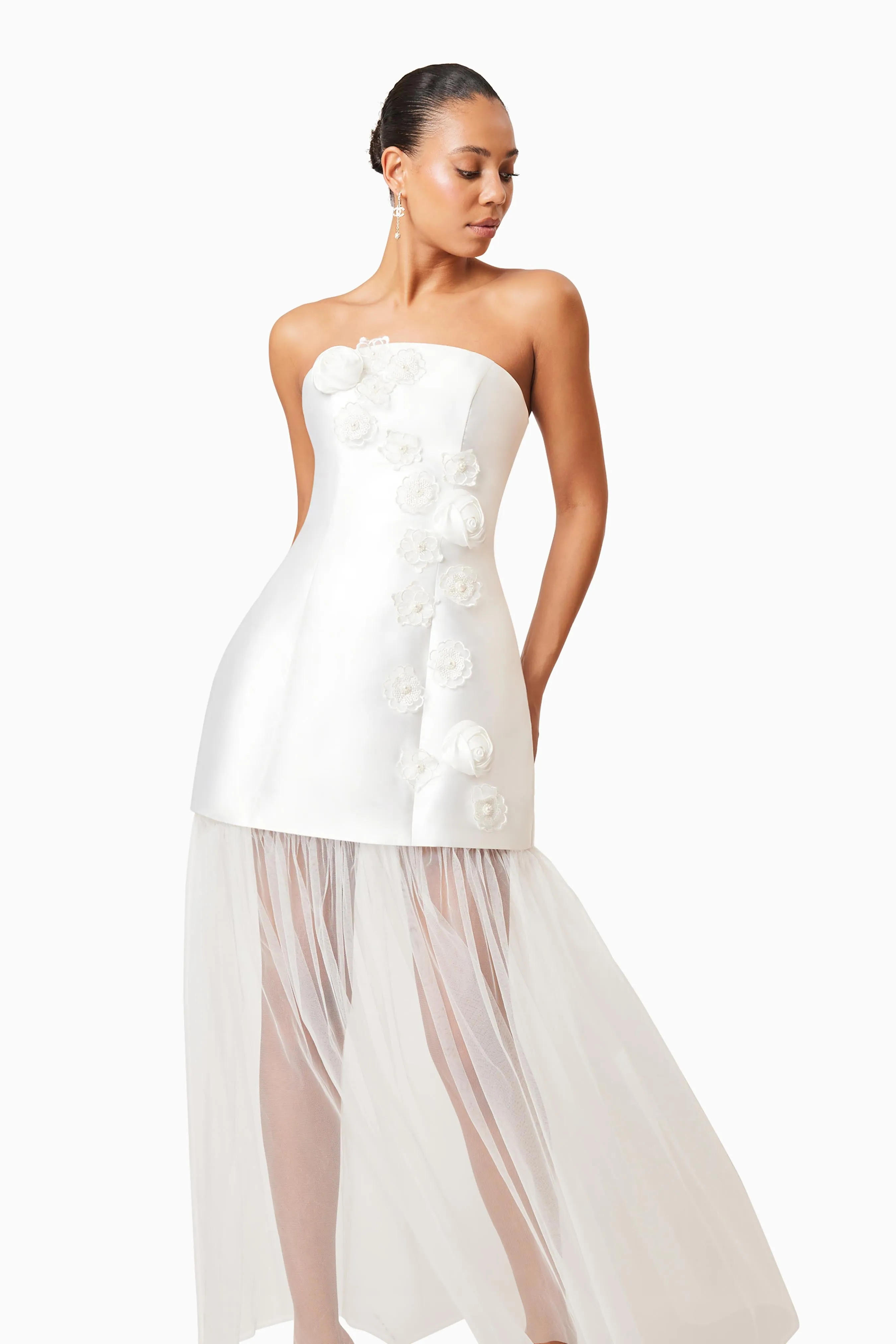 Oleander Strapless Maxi Dress In White sold by Elliatt product image thumbnail 5