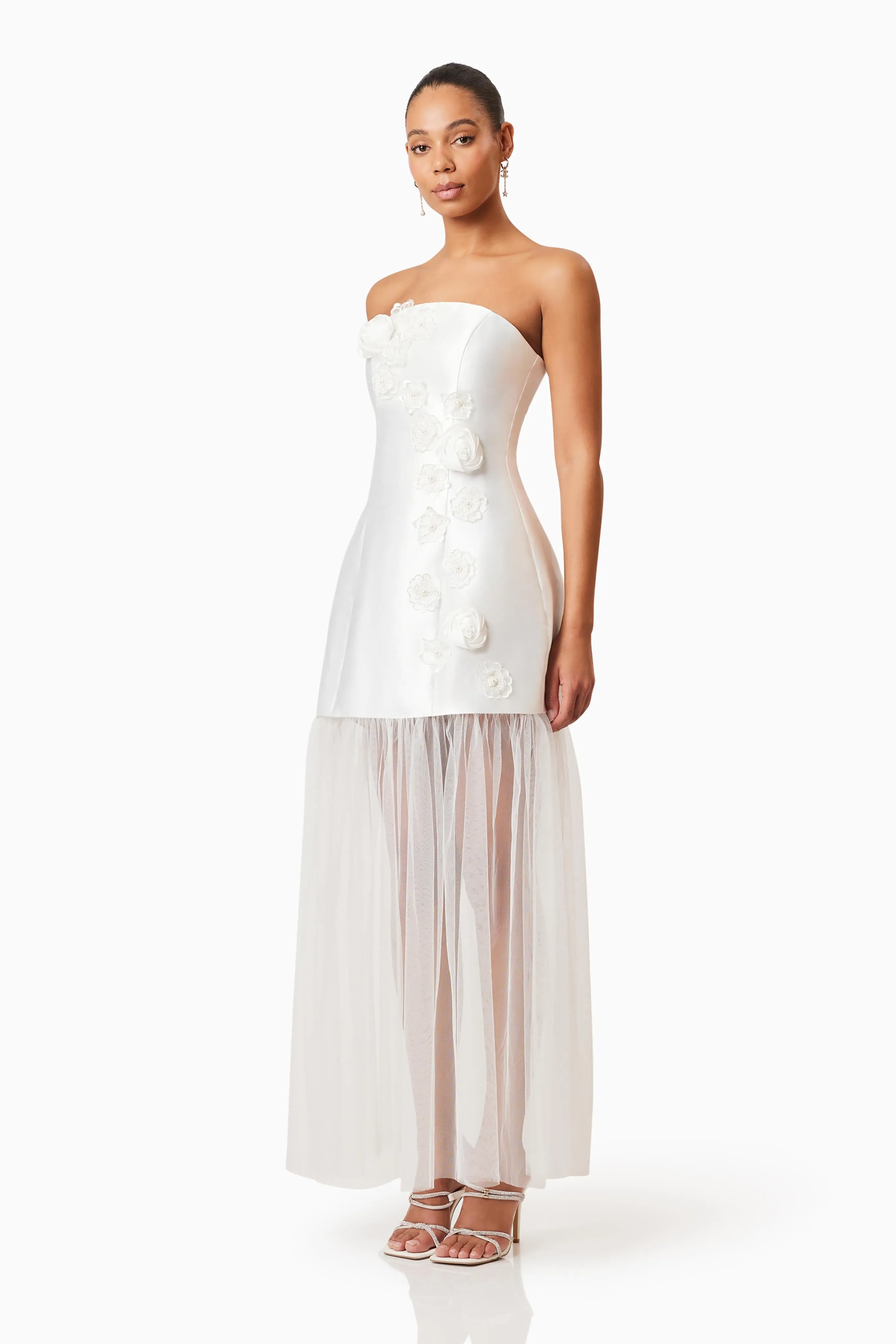 Oleander Strapless Maxi Dress In White sold by Elliatt product image thumbnail 2