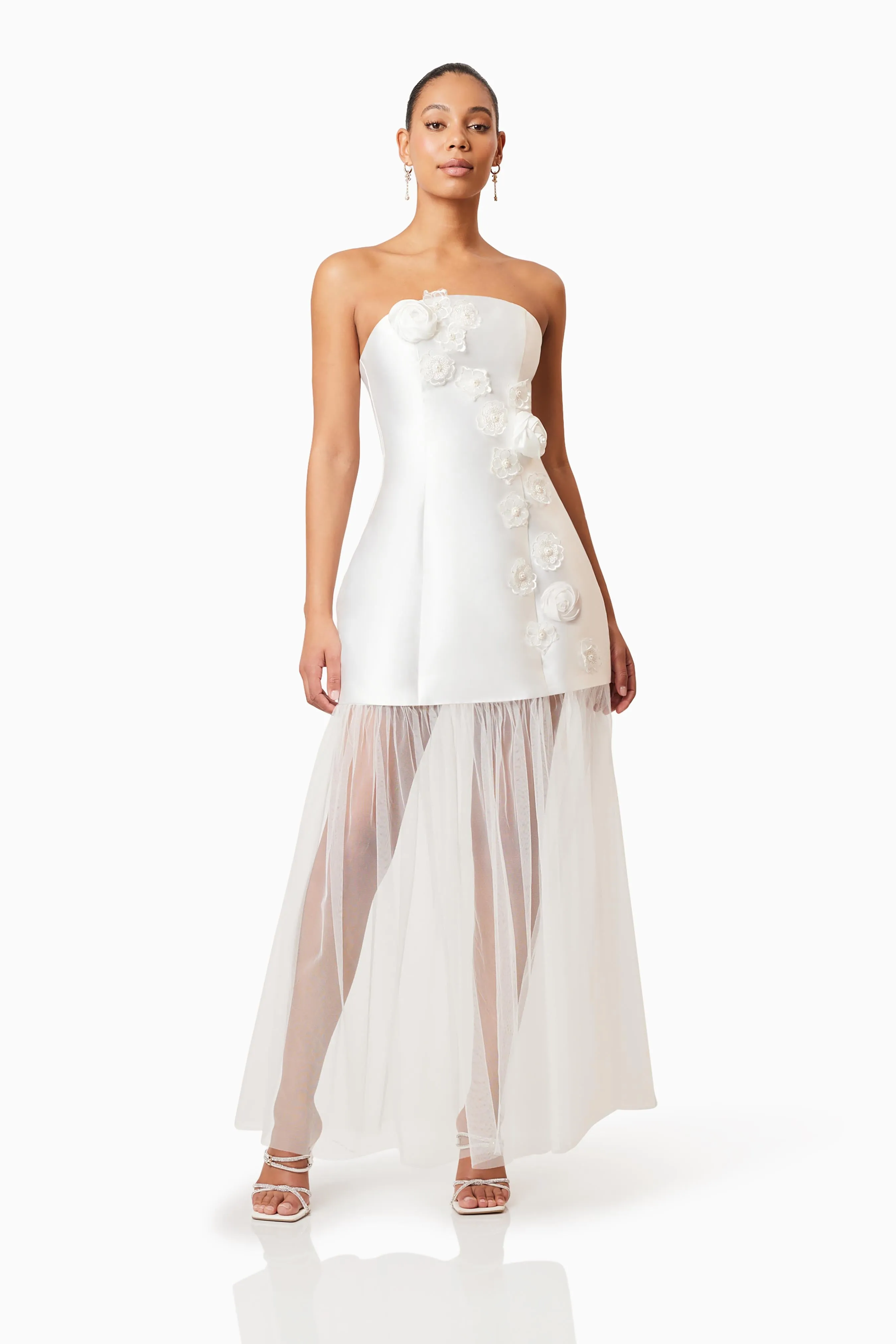 Oleander Strapless Maxi Dress In White sold by Elliatt product image thumbnail 3