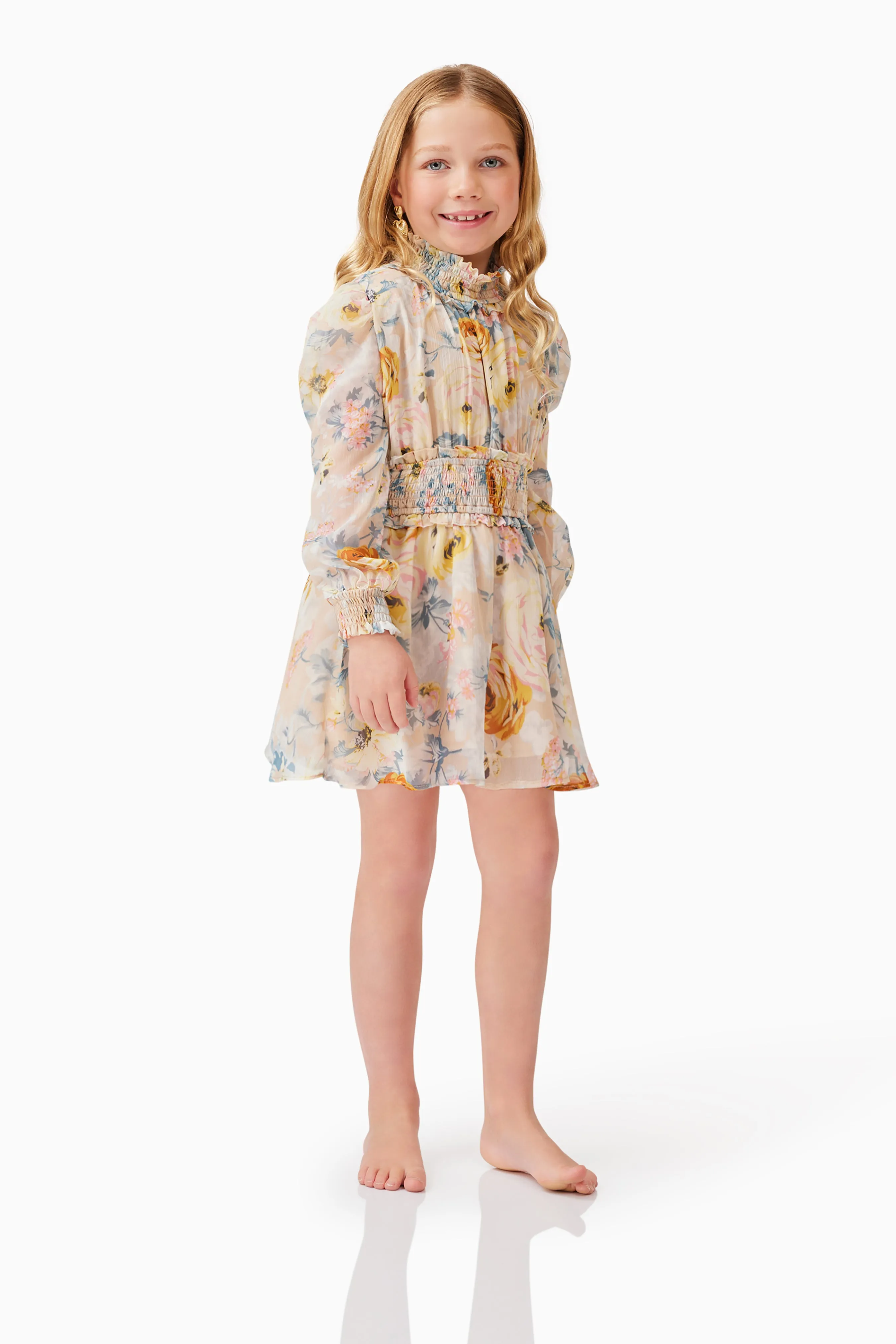 Astrid Long Sleeve Girls Floral Dress sold by Elliatt product image thumbnail 2