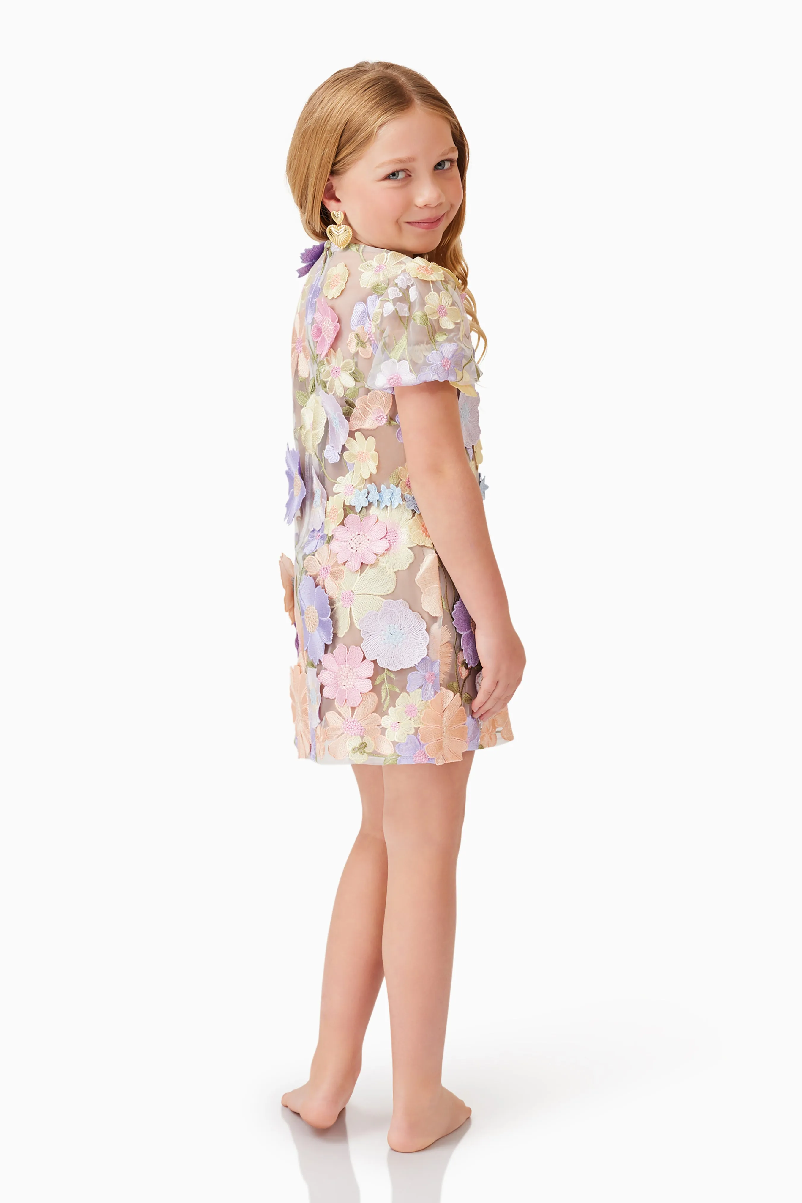Anthea Embroidered Girls Dress in Purple sold by Elliatt product image thumbnail 5