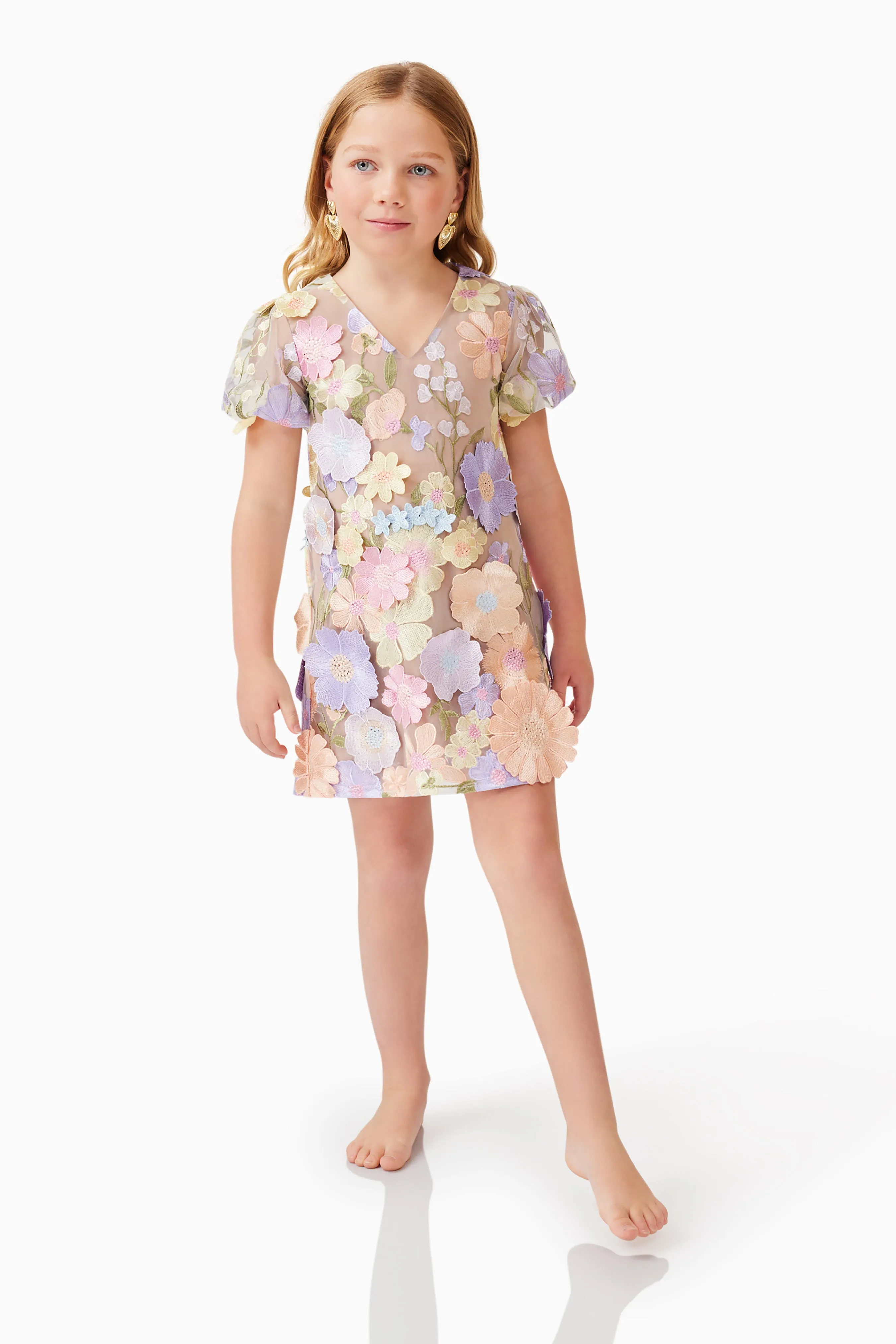 Anthea Embroidered Girls Dress in Purple sold by Elliatt product image thumbnail 3