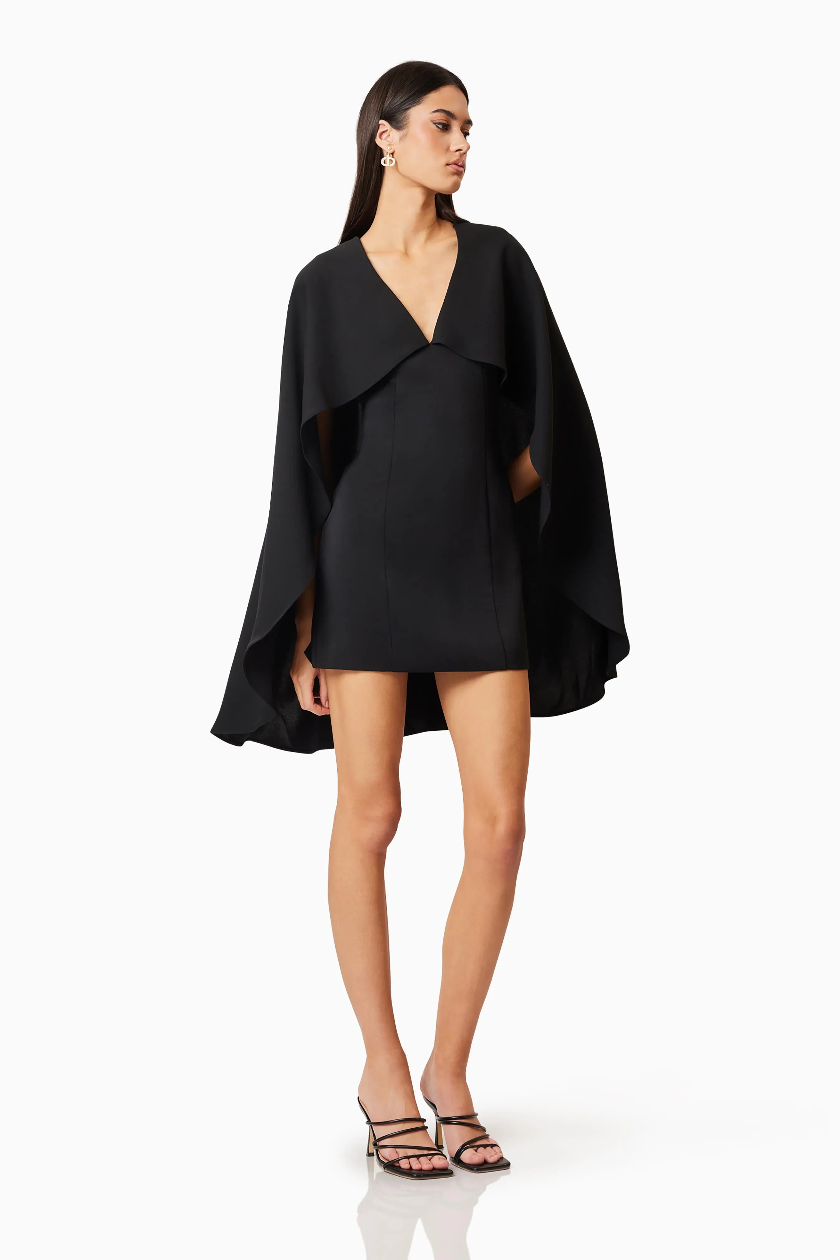 Lilydale Cape Mini Dress In Black sold by Elliatt product image thumbnail 3