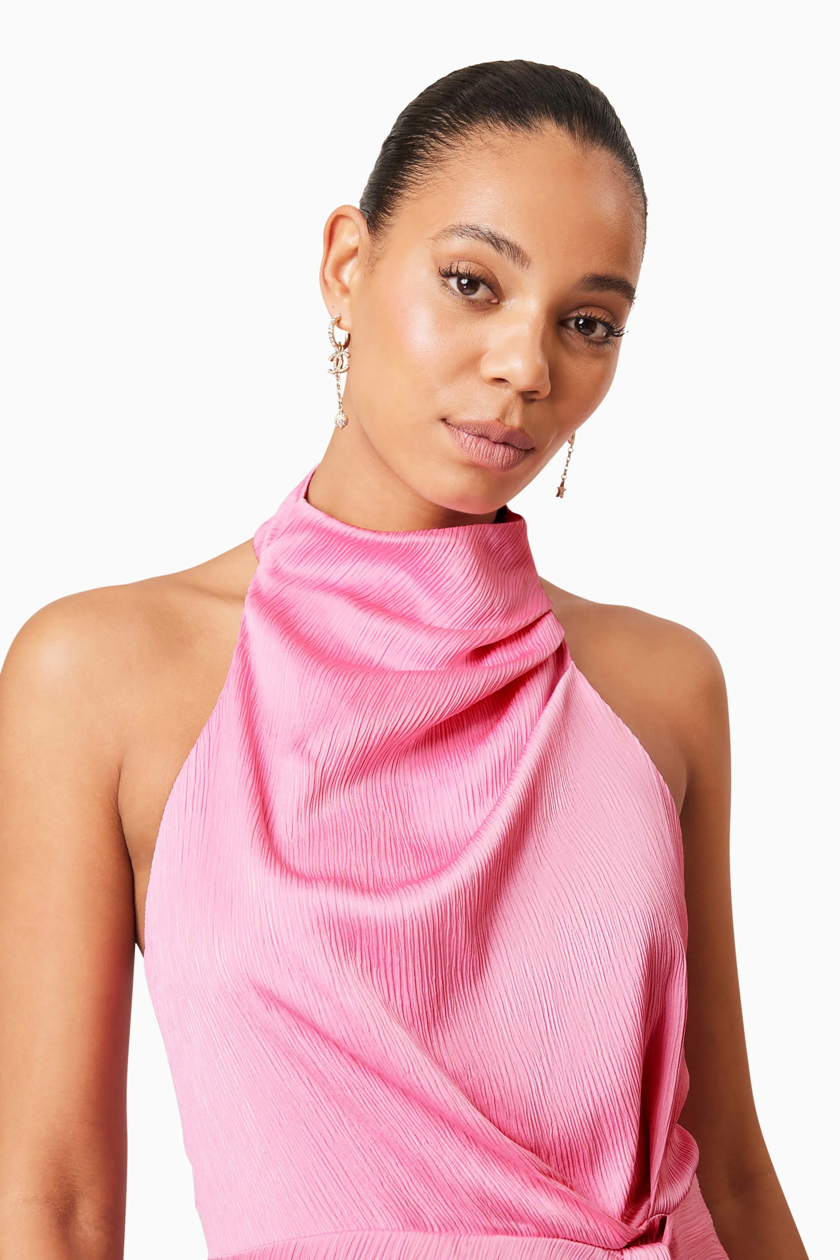 Myra Mini Halter Dress in Pink sold by Elliatt product image thumbnail 5
