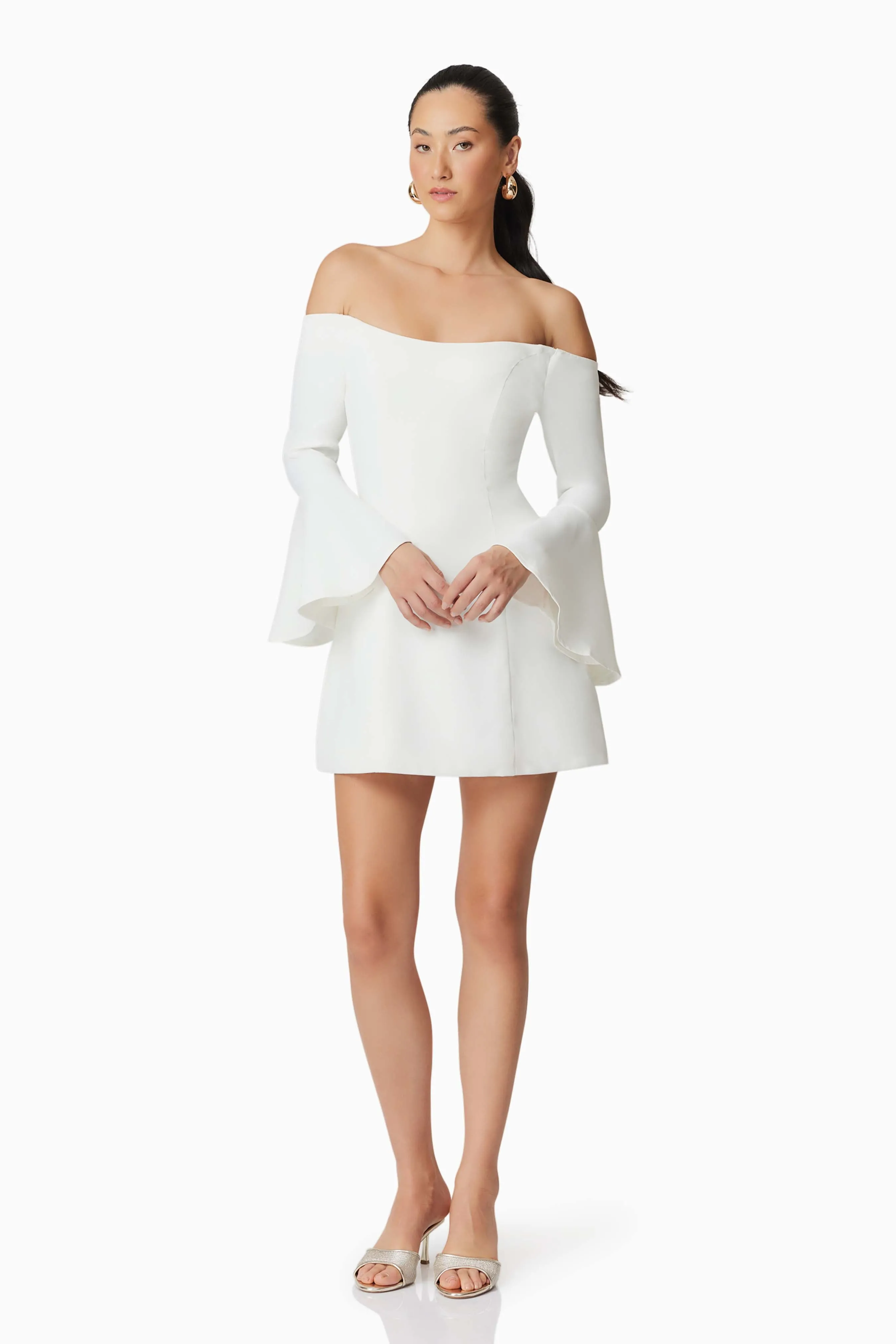 Hazelle Strapless Mini Dress in White sold by Elliatt product image thumbnail 3
