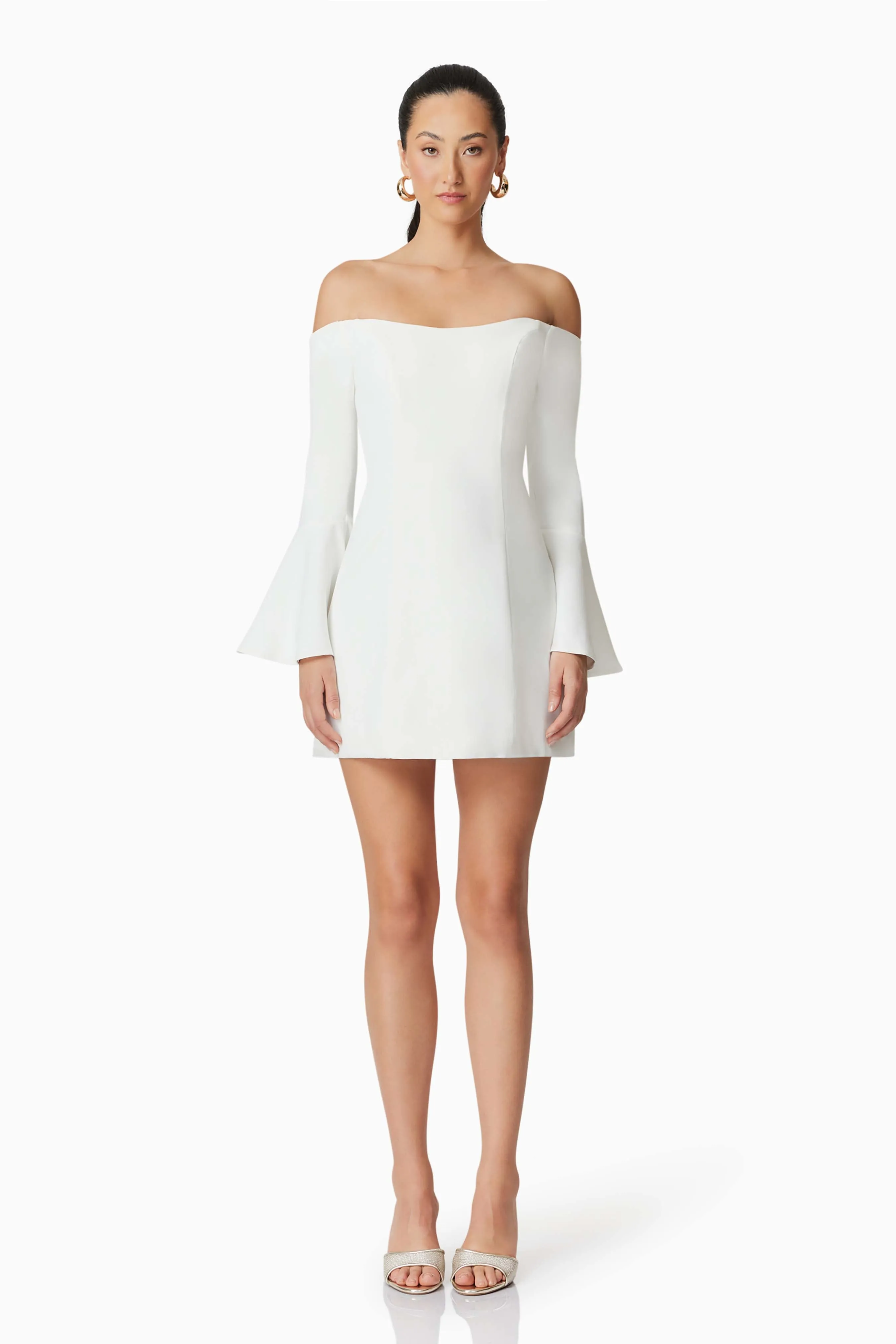 Hazelle Strapless Mini Dress in White sold by Elliatt