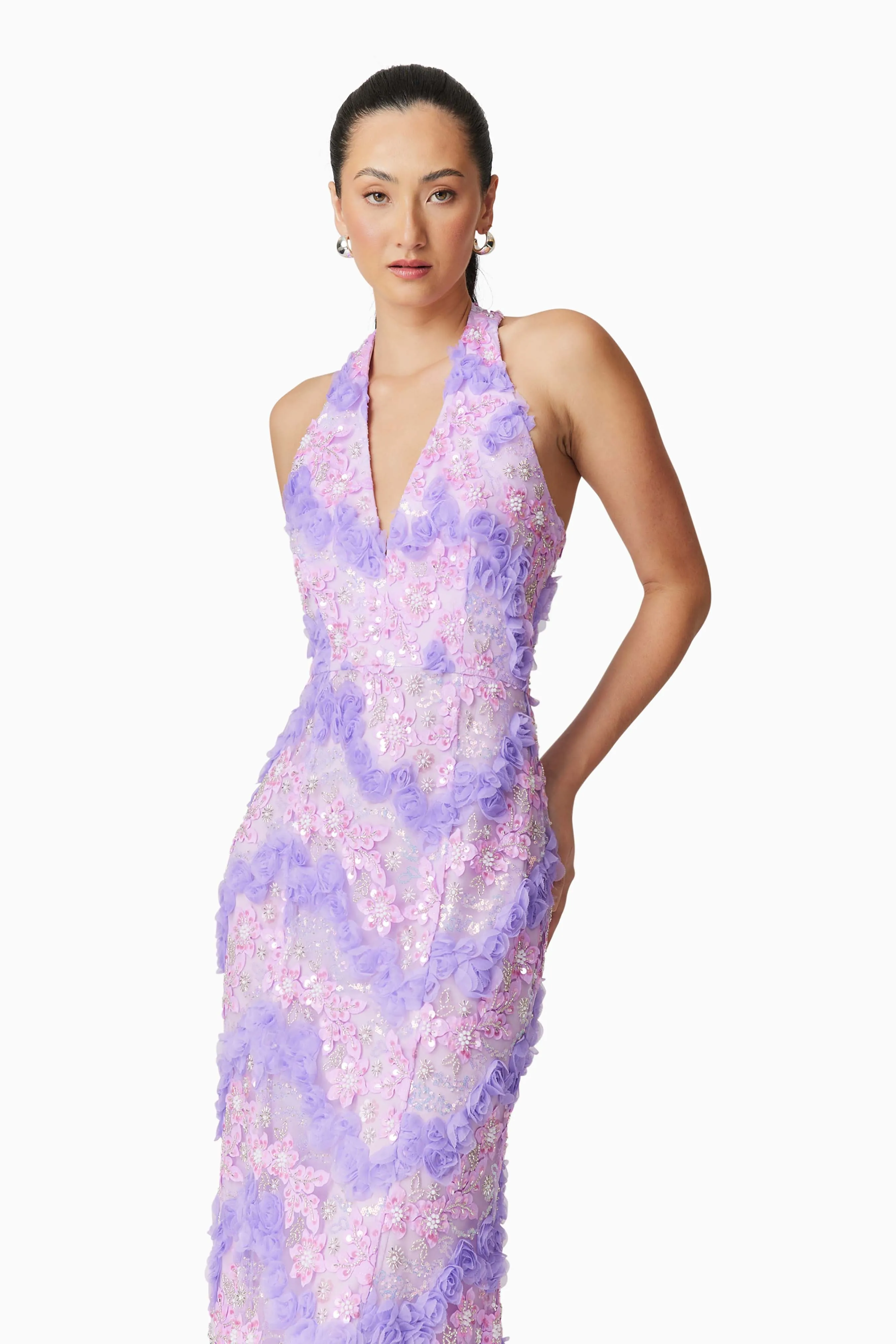 Vonni Halter Maxi Dress in Purple sold by Elliatt product image thumbnail 5