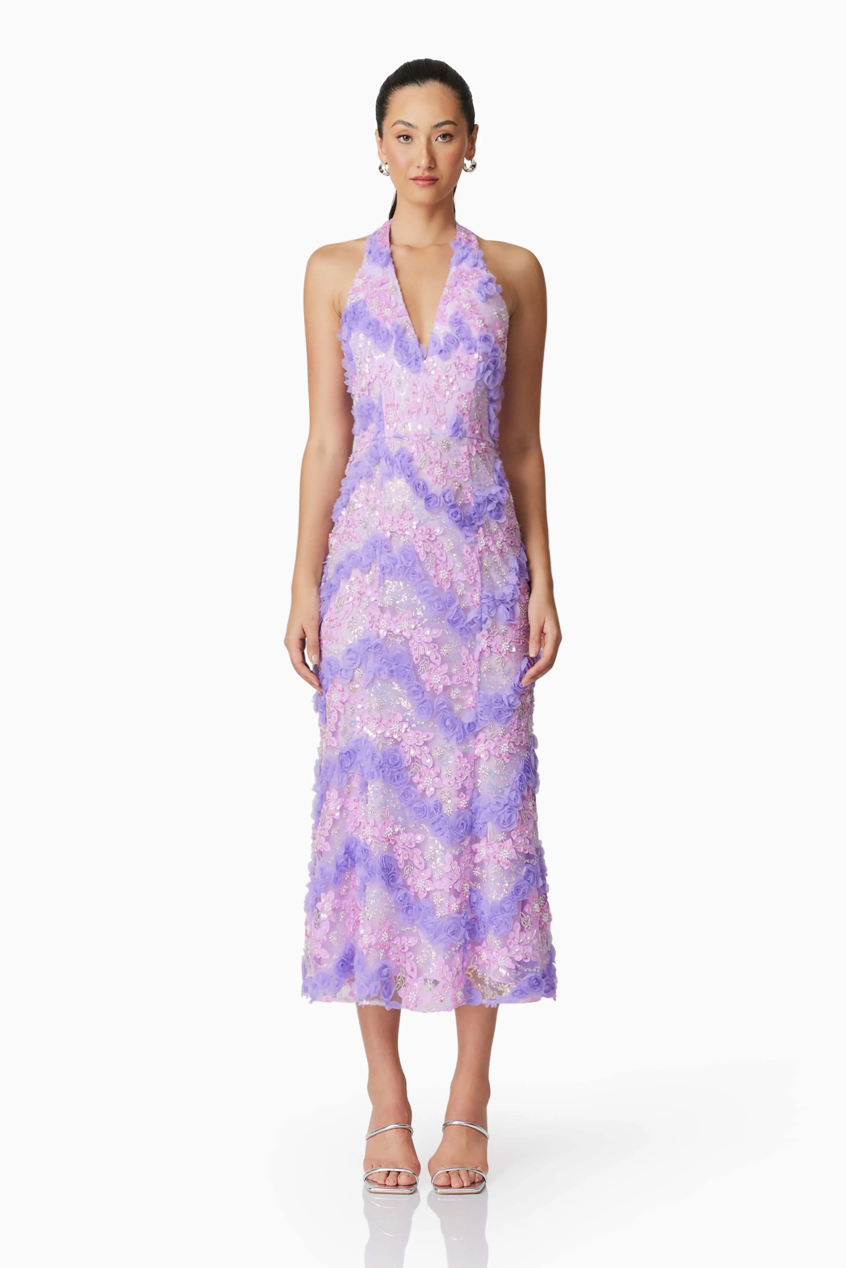 Vonni Halter Maxi Dress in Purple sold by Elliatt