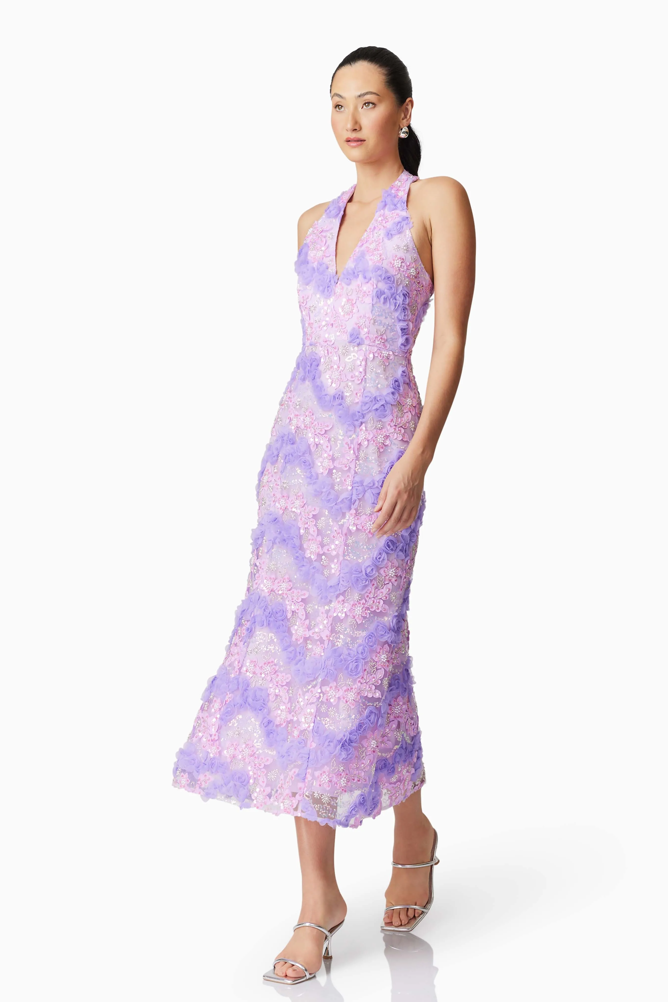 Vonni Halter Maxi Dress in Purple sold by Elliatt product image thumbnail 3