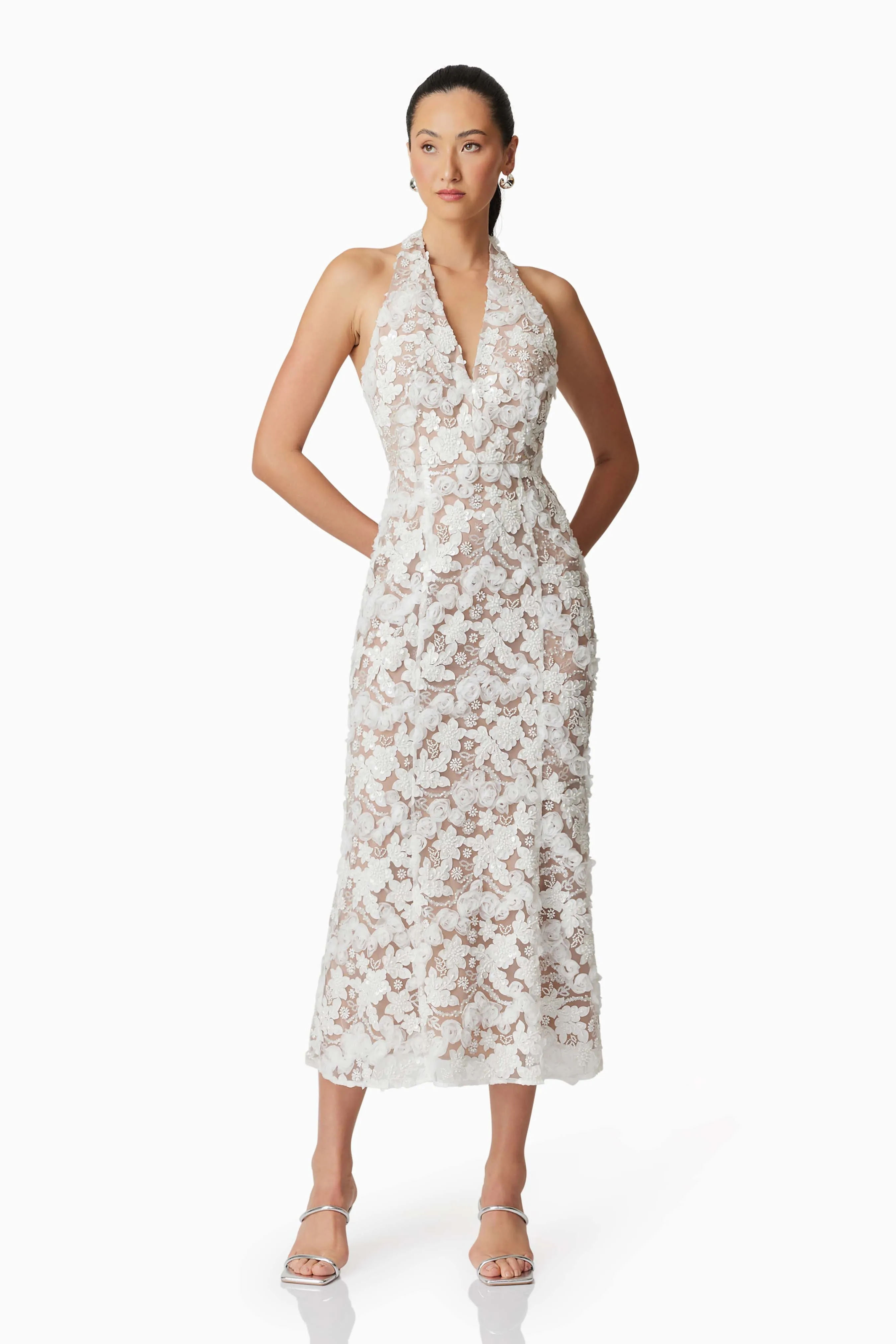 Vonni Halter Maxi Dress in White sold by Elliatt product image thumbnail 3