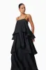 Tilly Tiered Maxi Dress in Black sold by Elliatt