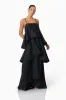Tilly Tiered Maxi Dress in Black sold by Elliatt