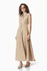 CURAAE Gabriella Midi Dress In Beige sold by Elliatt