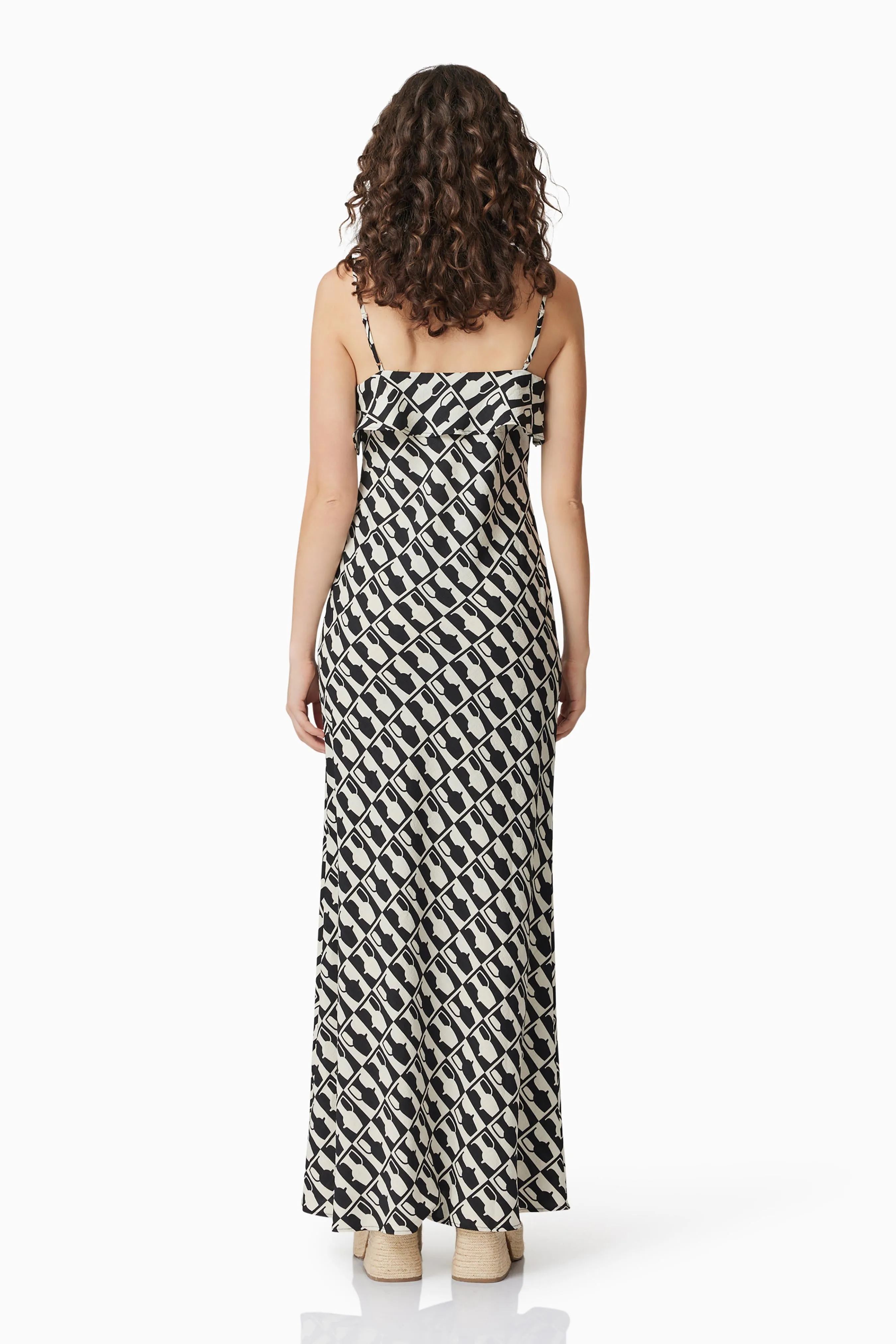 CURAAE Gianna Maxi Dress In Black & White sold by Elliatt product image thumbnail 4