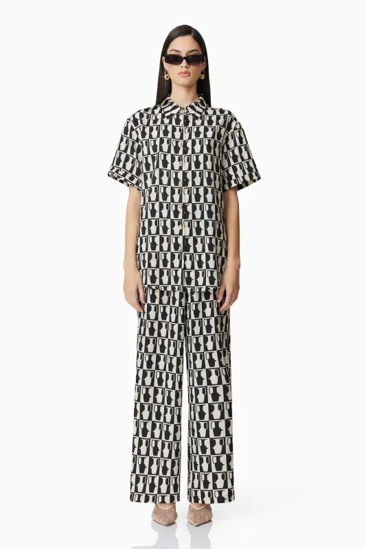 CURAAE Gianna Trousers In Black & White sold by Elliatt