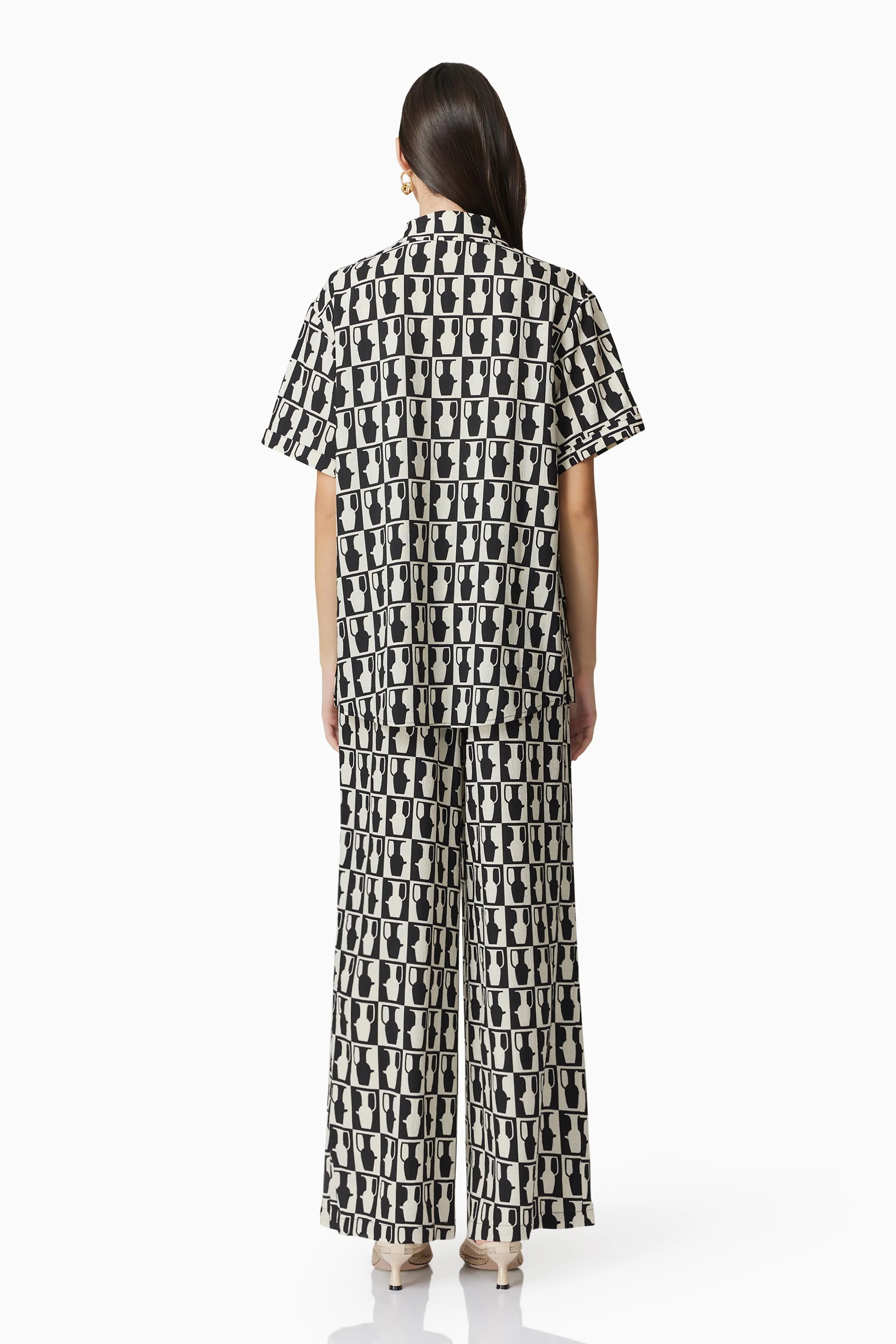 CURAAE Gianna Trousers In Black & White sold by Elliatt product image thumbnail 3