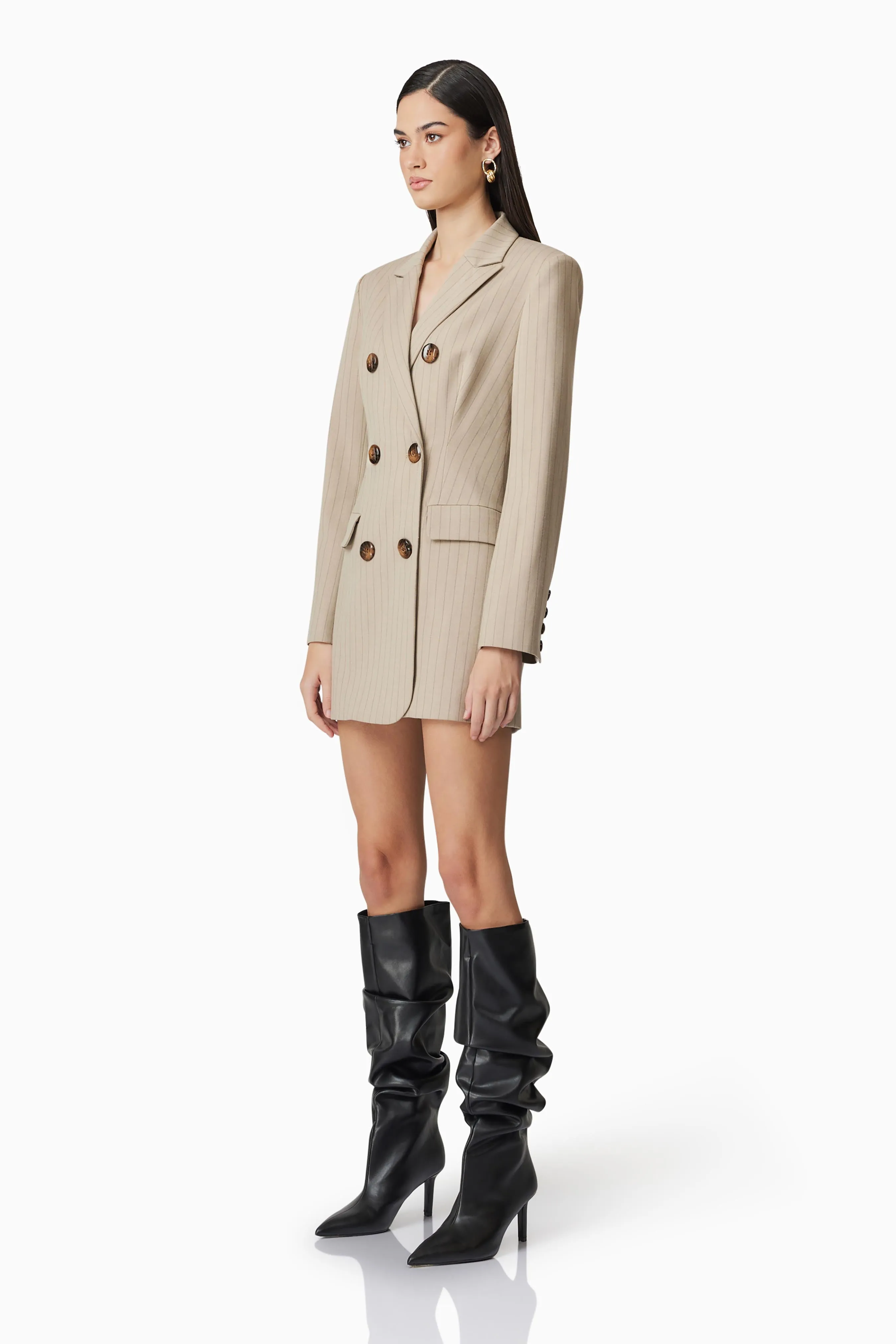 CURAAE Zara Blazer Dress in Beige sold by Elliatt product image thumbnail 2