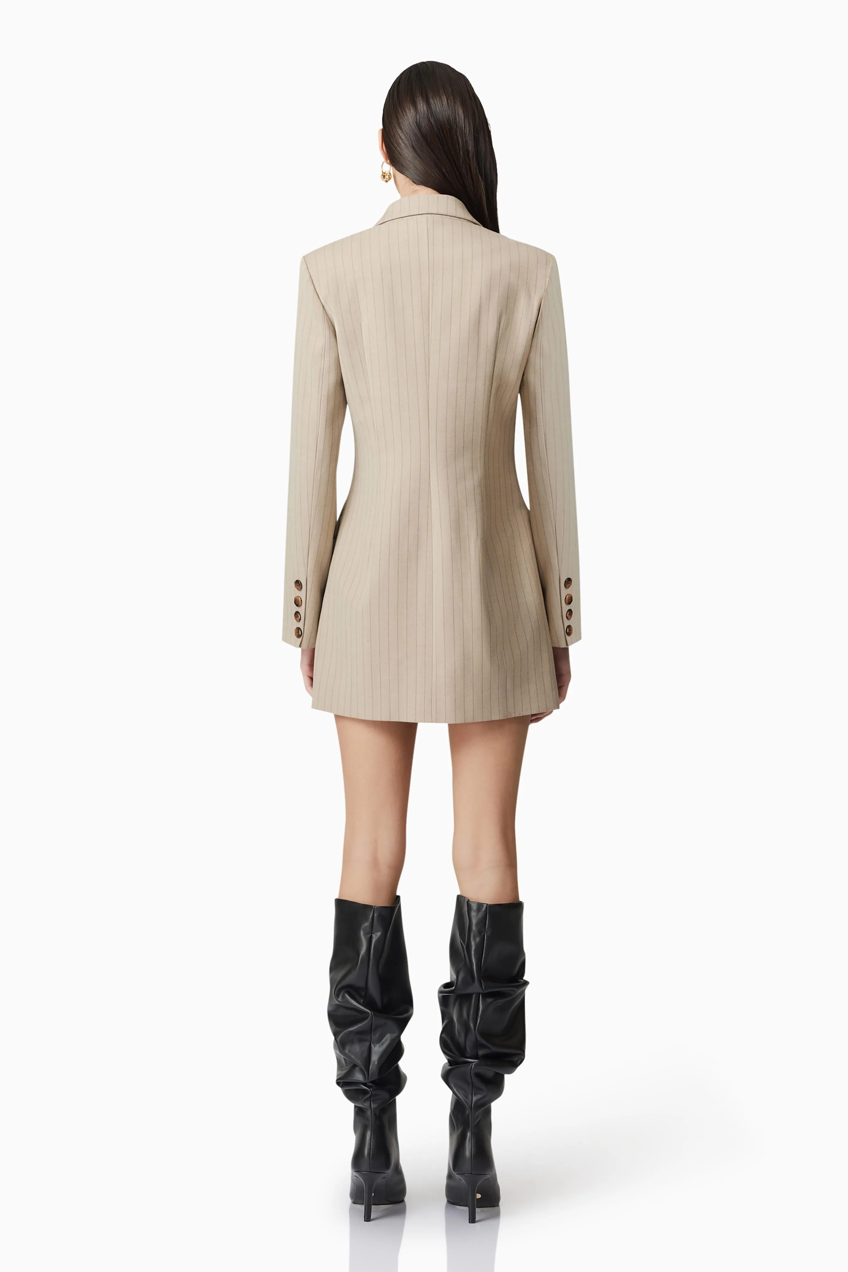 CURAAE Zara Blazer Dress in Beige sold by Elliatt product image thumbnail 4