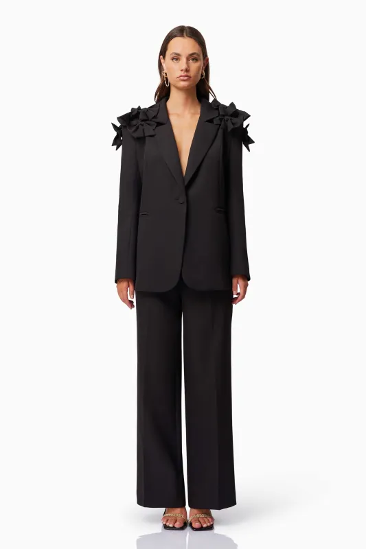 Kennedy Straight Leg Tailored Pants in Black sold by Elliatt