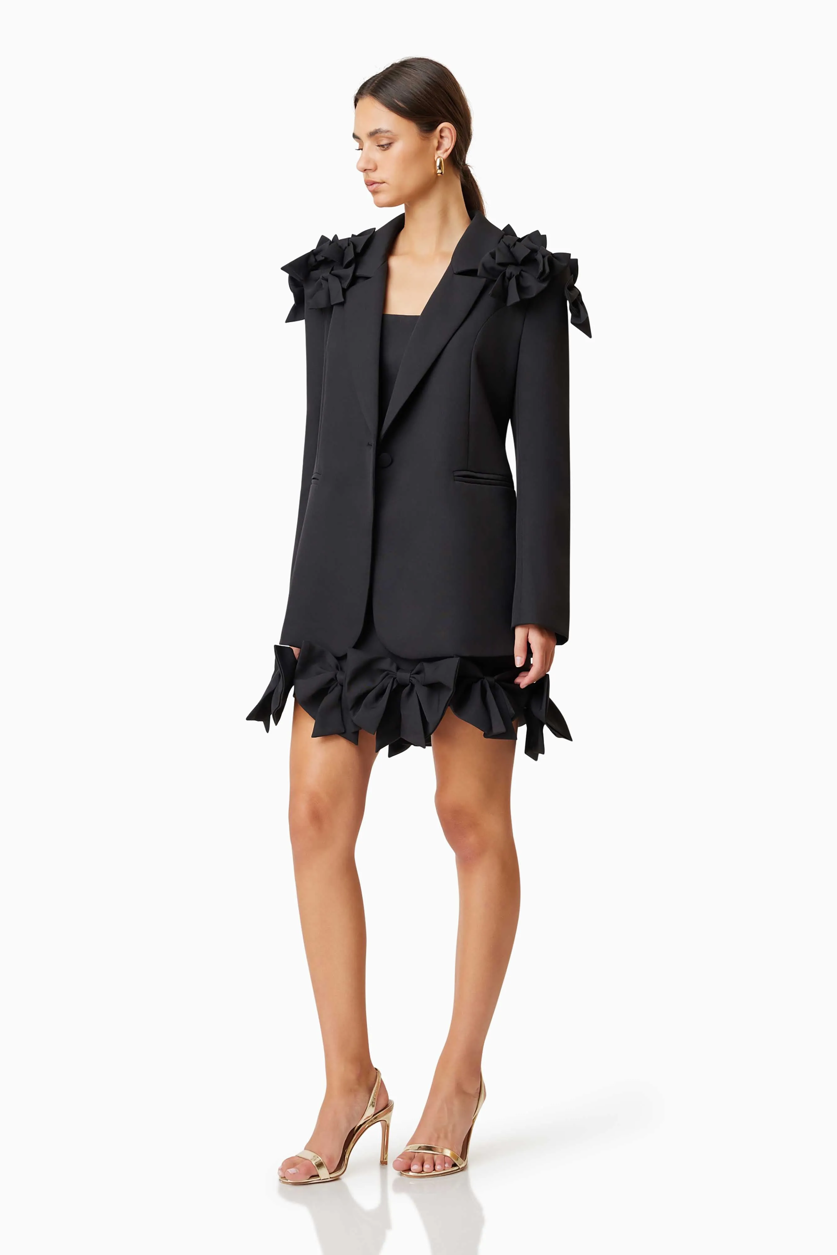 Kennedy Oversized Tailored Jacket in Black sold by Elliatt product image thumbnail 3