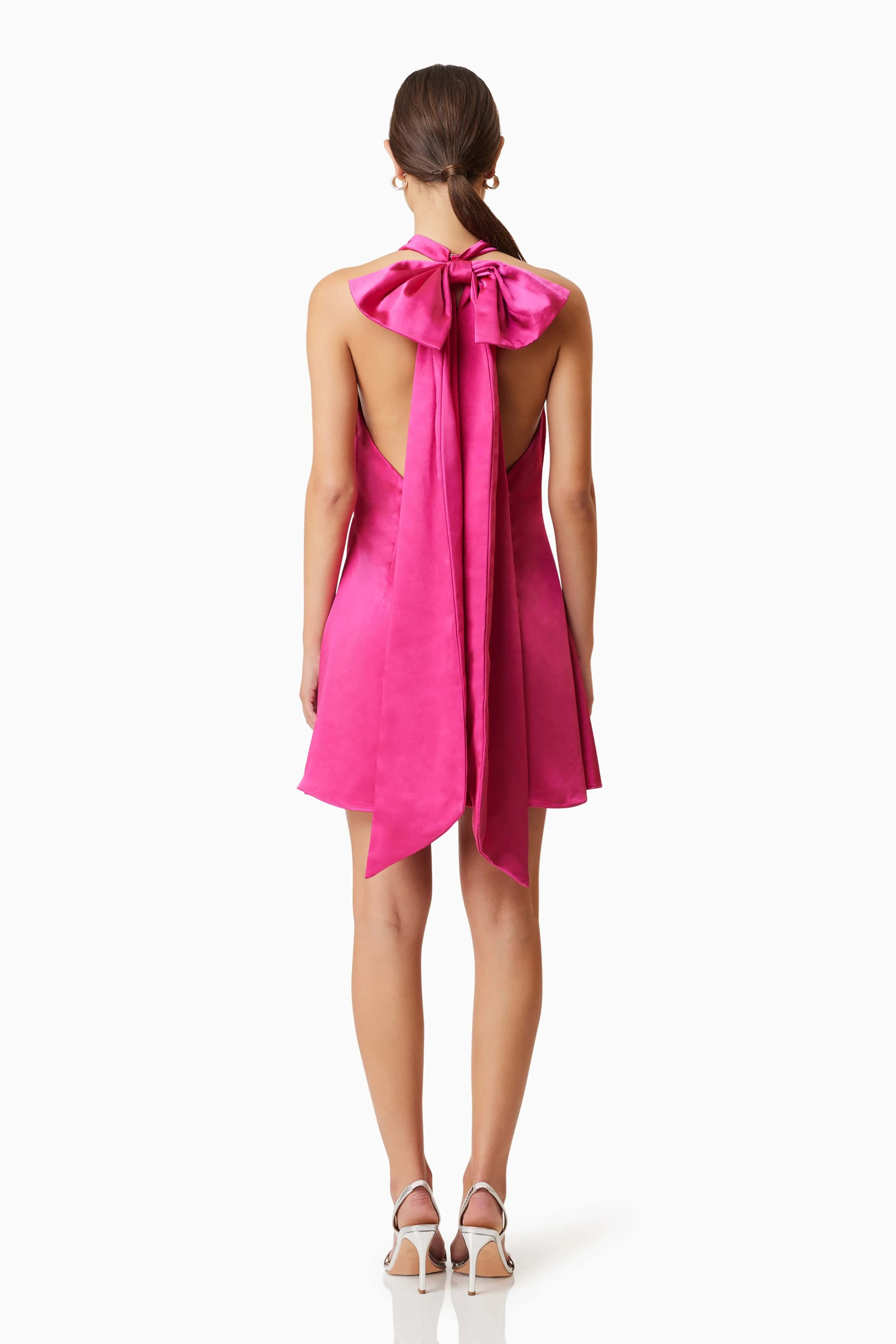 Aria Backless Satin Party Dress in Pink sold by Elliatt product image thumbnail 4