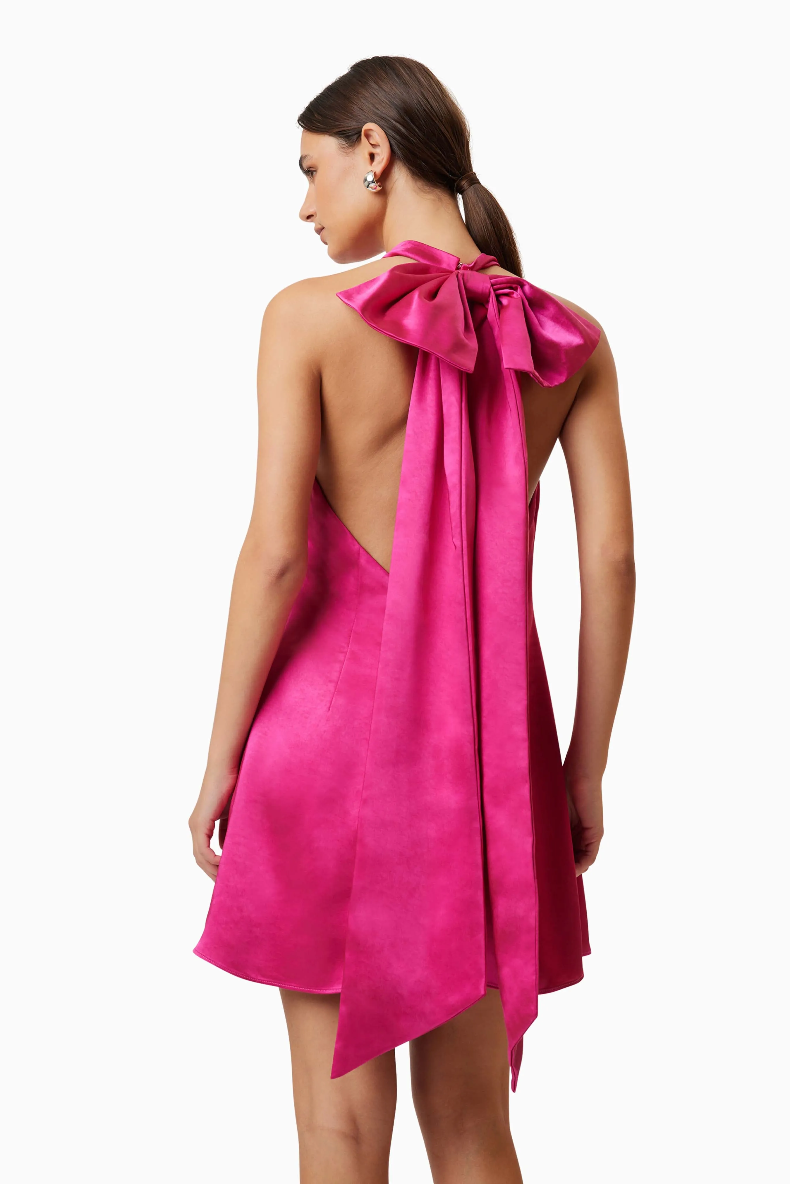 Aria Backless Satin Party Dress in Pink sold by Elliatt product image thumbnail 5