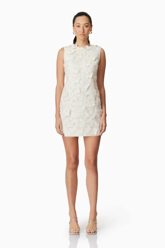 Scarlett Mini Shift Dress in White sold by Elliatt