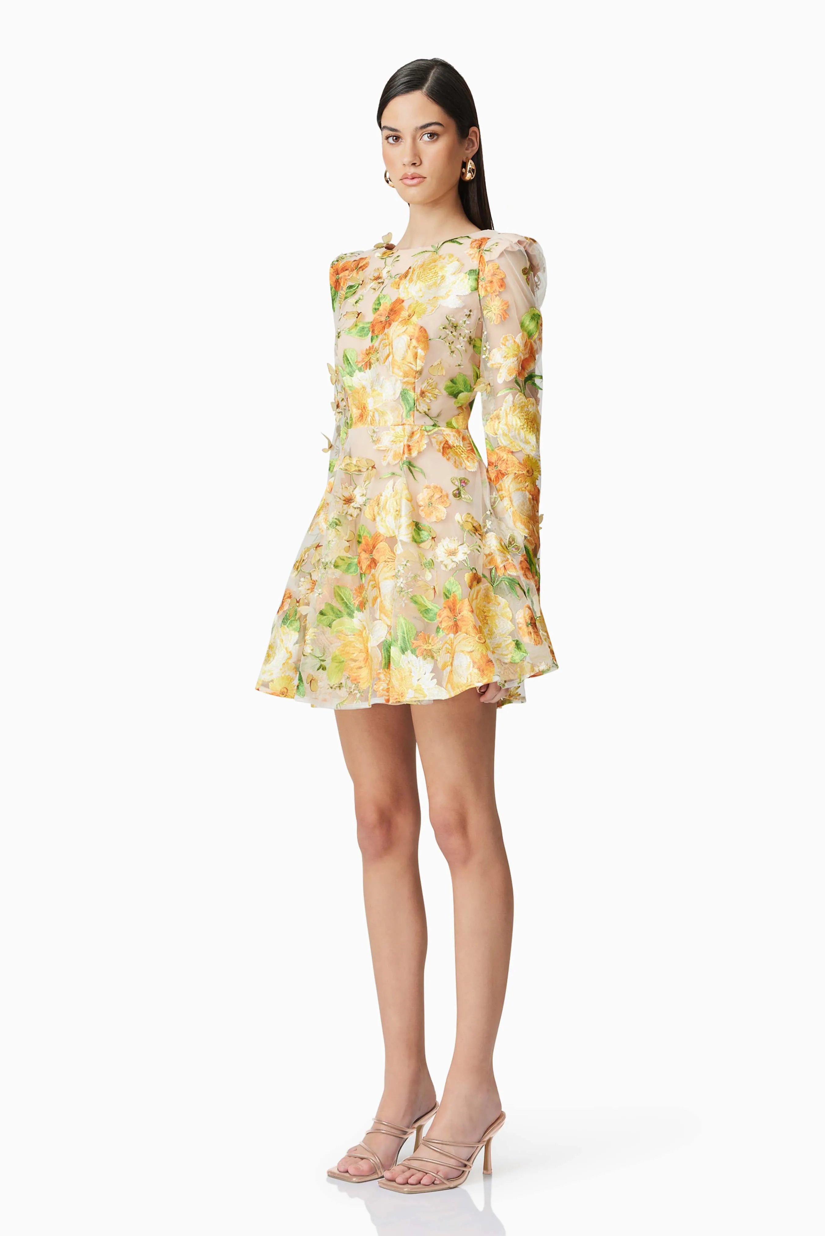 Aella A-Line Mini Dress in Yellow sold by Elliatt product image thumbnail 2