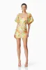 Aella Puff Sleeve Mini Dress in Yellow sold by Elliatt