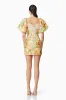 Aella Puff Sleeve Mini Dress in Yellow sold by Elliatt