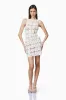 Elise Crochet Mini Dress in White sold by Elliatt