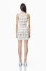 Elise Crochet Mini Dress in White sold by Elliatt